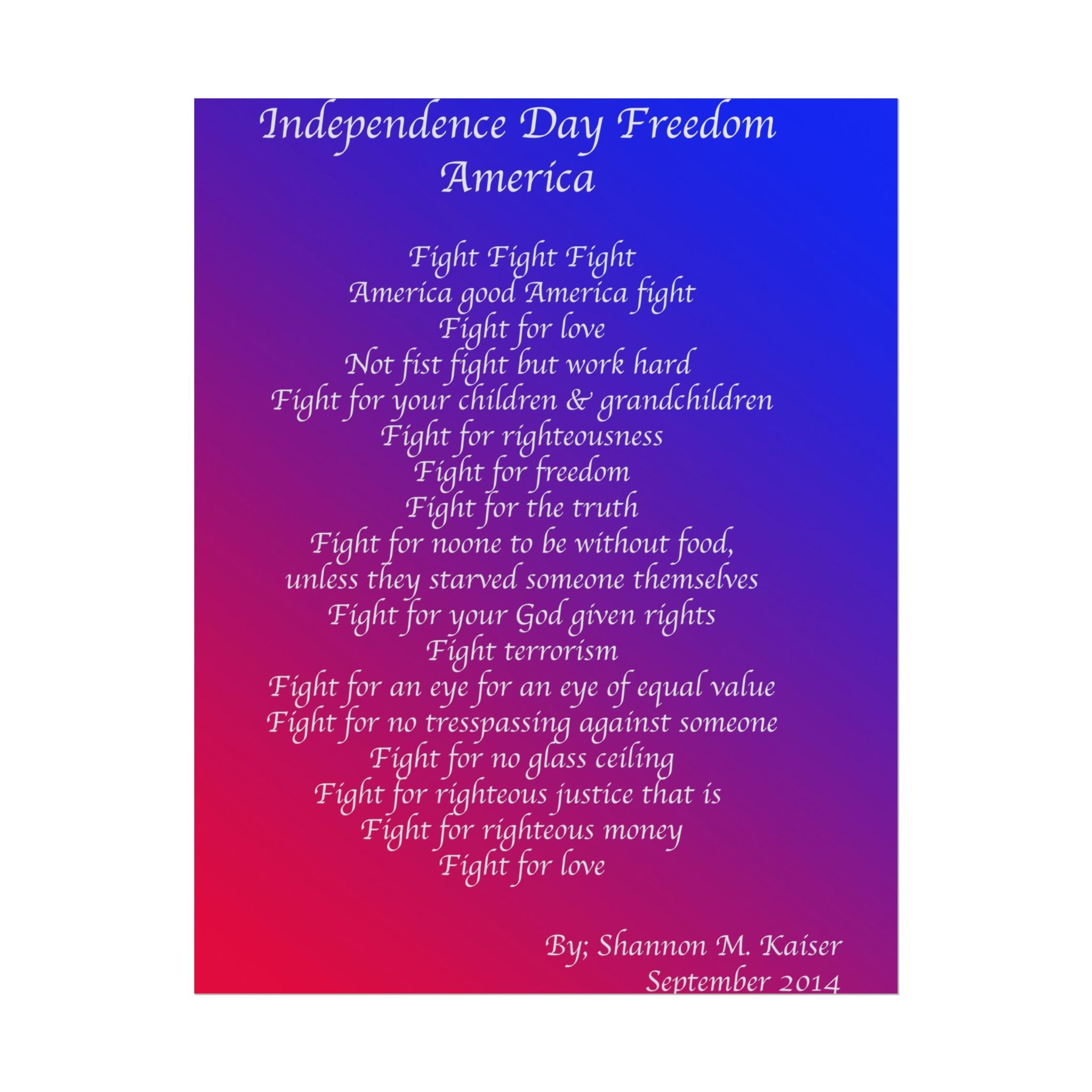 Patriotic Freedom Poster, Independence Day Decor, Inspirational Wall Art, Americana Home Decor, Motivational Gift for National Holidays