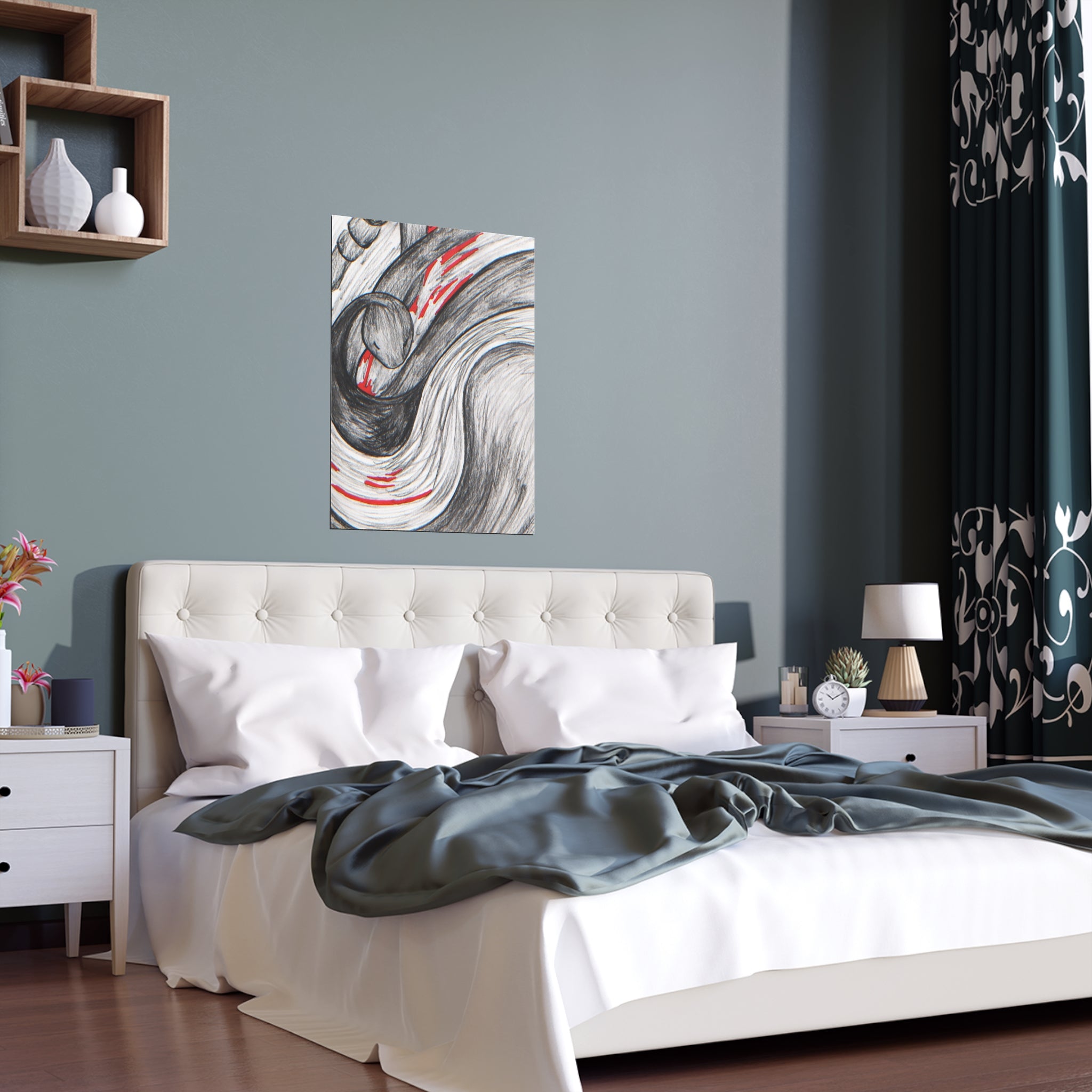 Stylish Silk Wall Poster, Elegant Art Decor, Indoor and Outdoor Wall Art, Unique Gift for Home, Modern Aesthetic Print