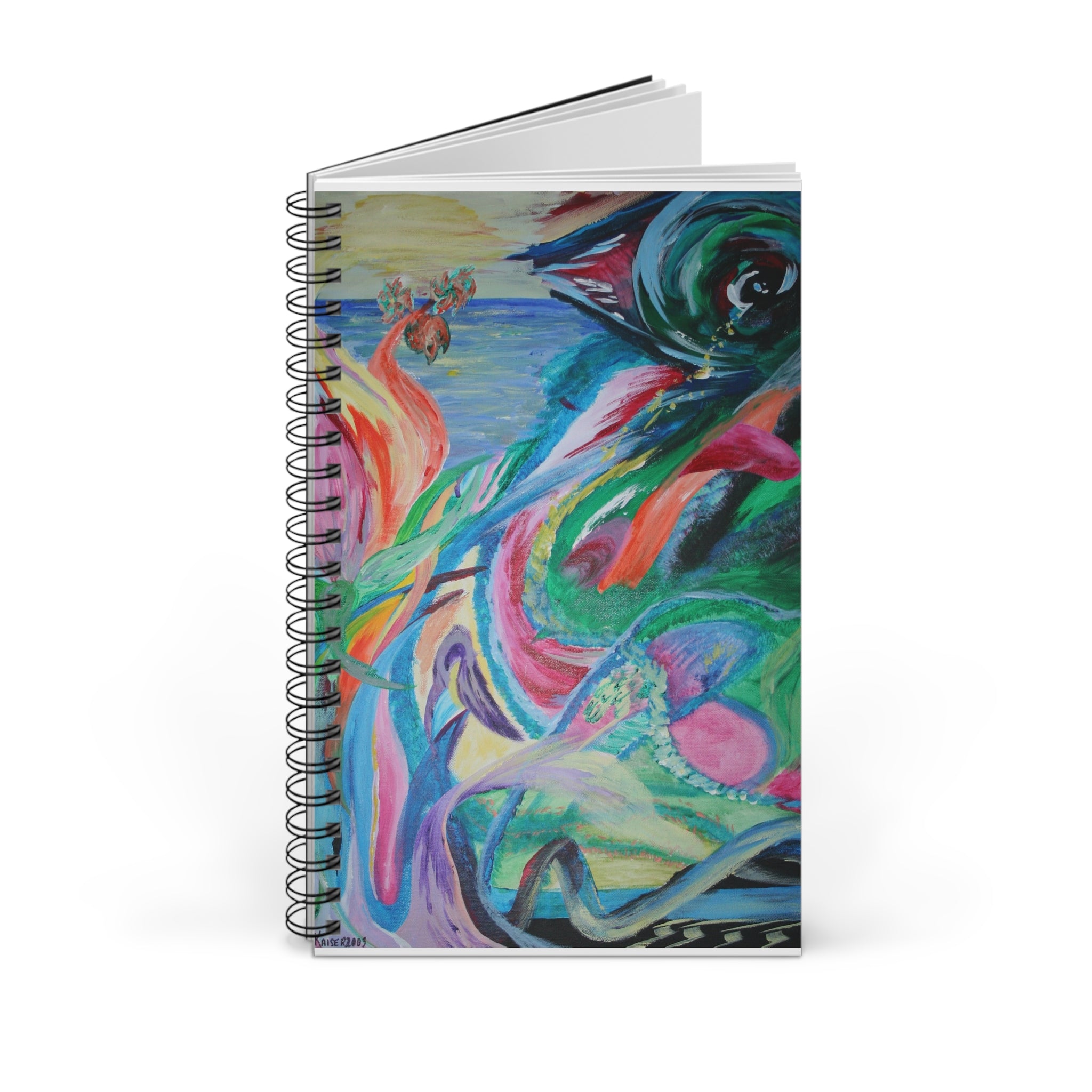 Vibrant Art Spiral Journal - Colorful, Creative Notepad for Writers, Gift for Artists, Studio Sketchbook, Eco-friendly Journal, [...]