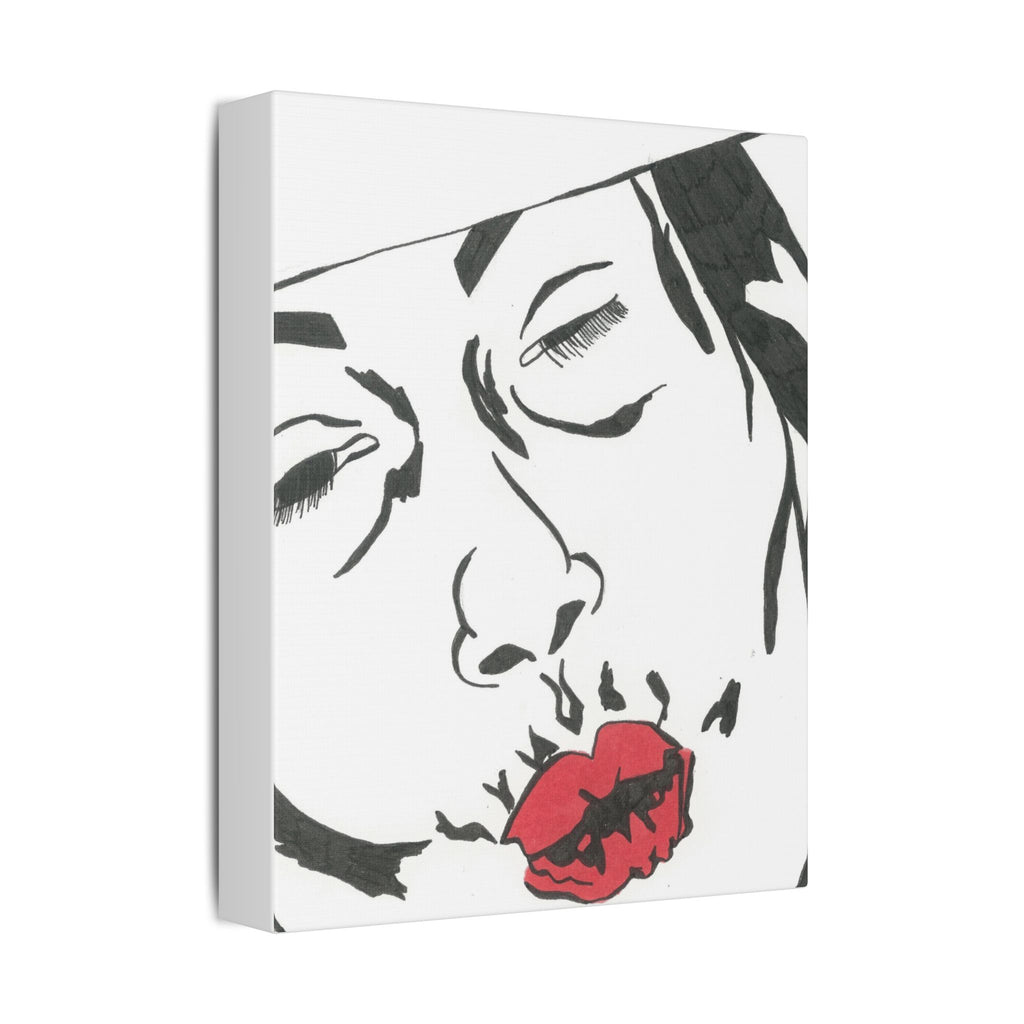 Artistic Lips Canvas Wall Art, Modern Decor, Unique Gift, Home Gallery, Boho Interior, Statement Piece