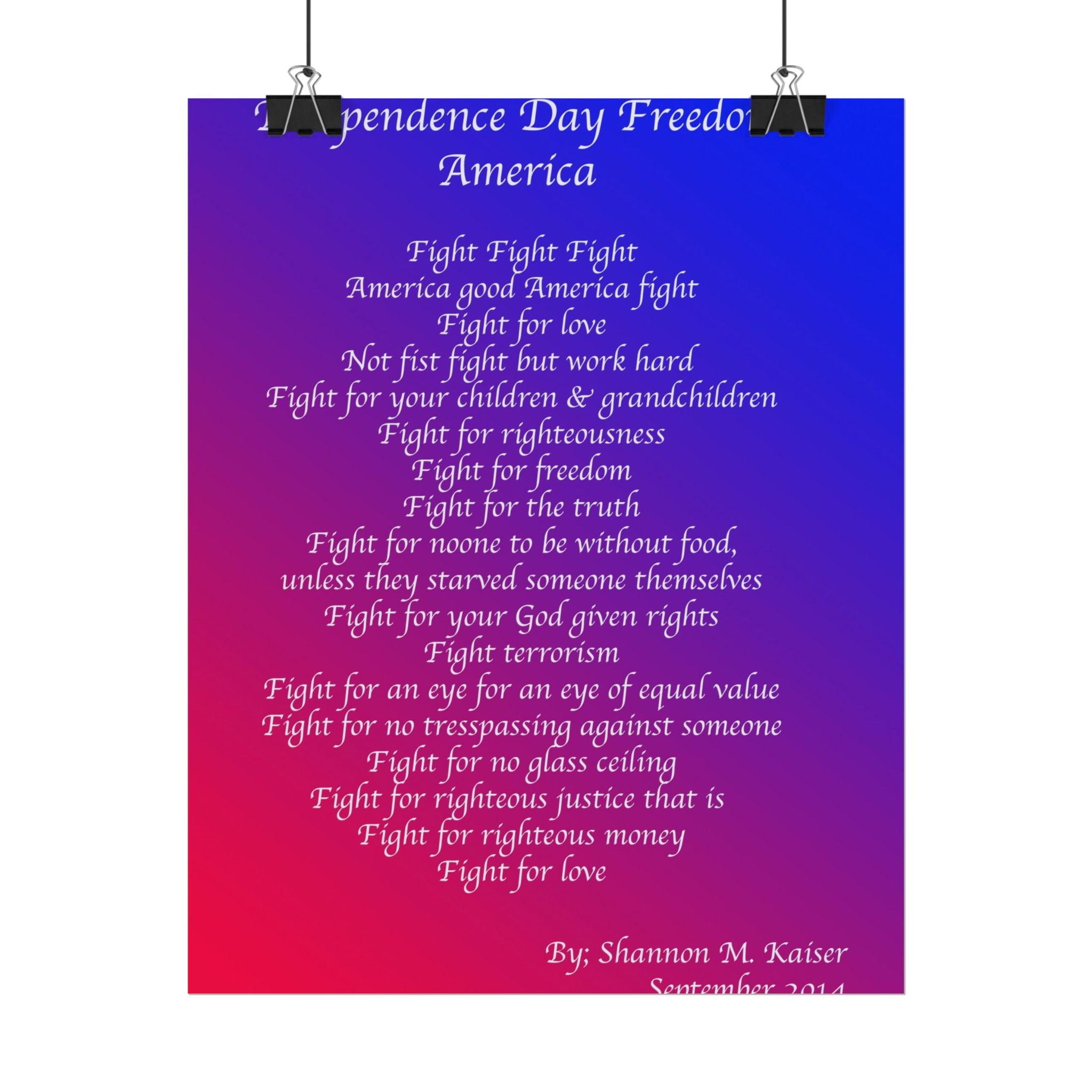 Patriotic Freedom Poster, Independence Day Decor, Inspirational Wall Art, Americana Home Decor, Motivational Gift for National Holidays