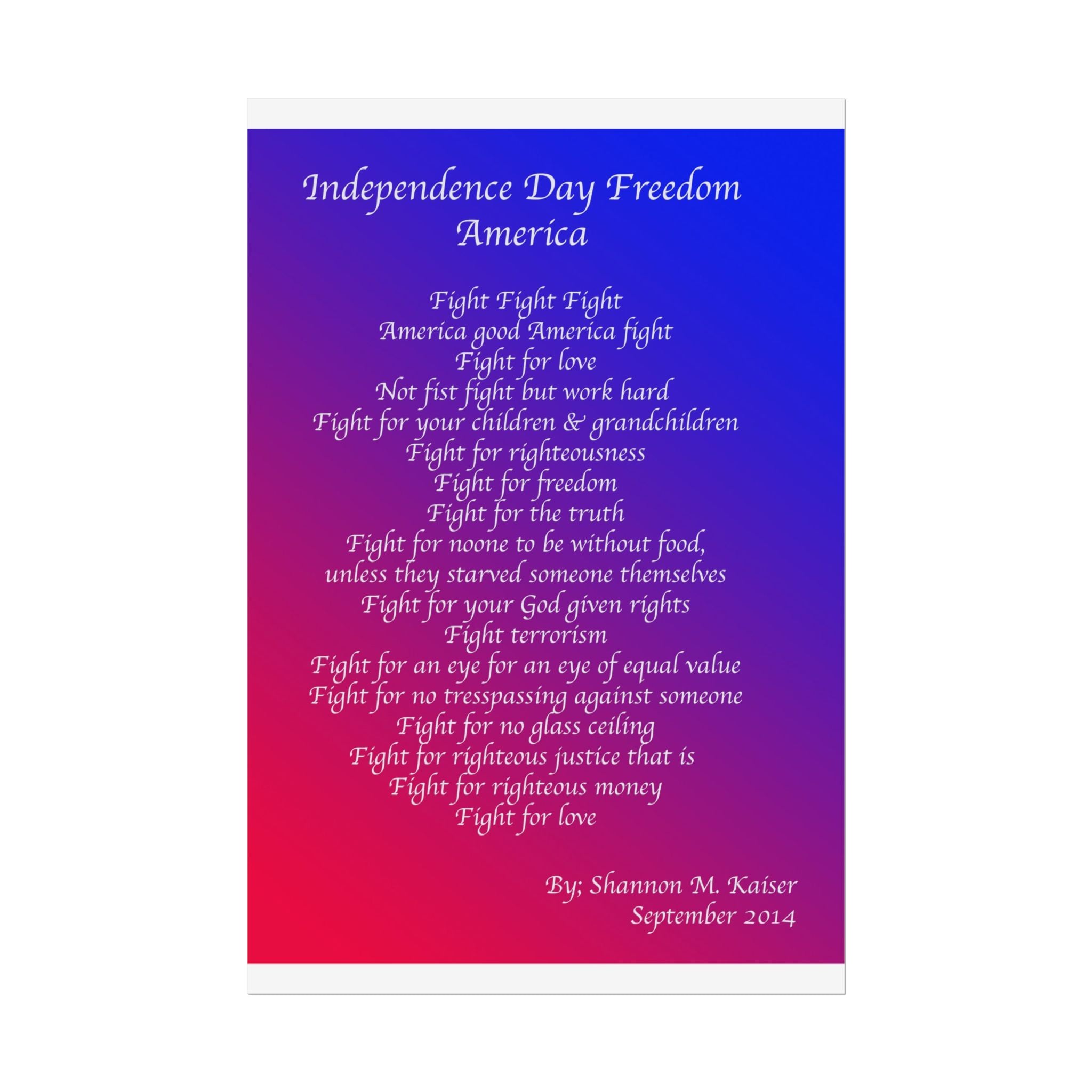 Patriotic Freedom Poster, Independence Day Decor, Inspirational Wall Art, Americana Home Decor, Motivational Gift for National Holidays