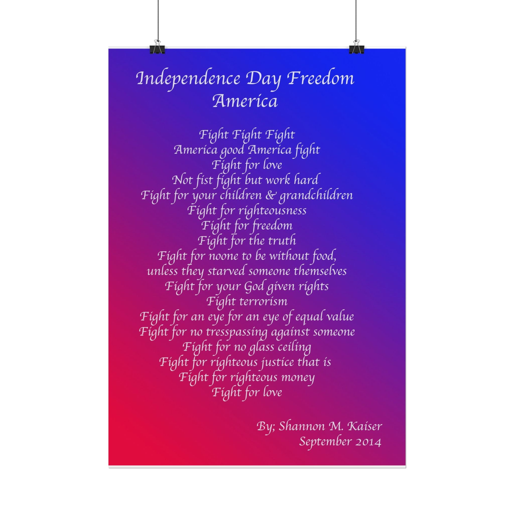 Patriotic Freedom Poster, Independence Day Decor, Inspirational Wall Art, Americana Home Decor, Motivational Gift for National Holidays