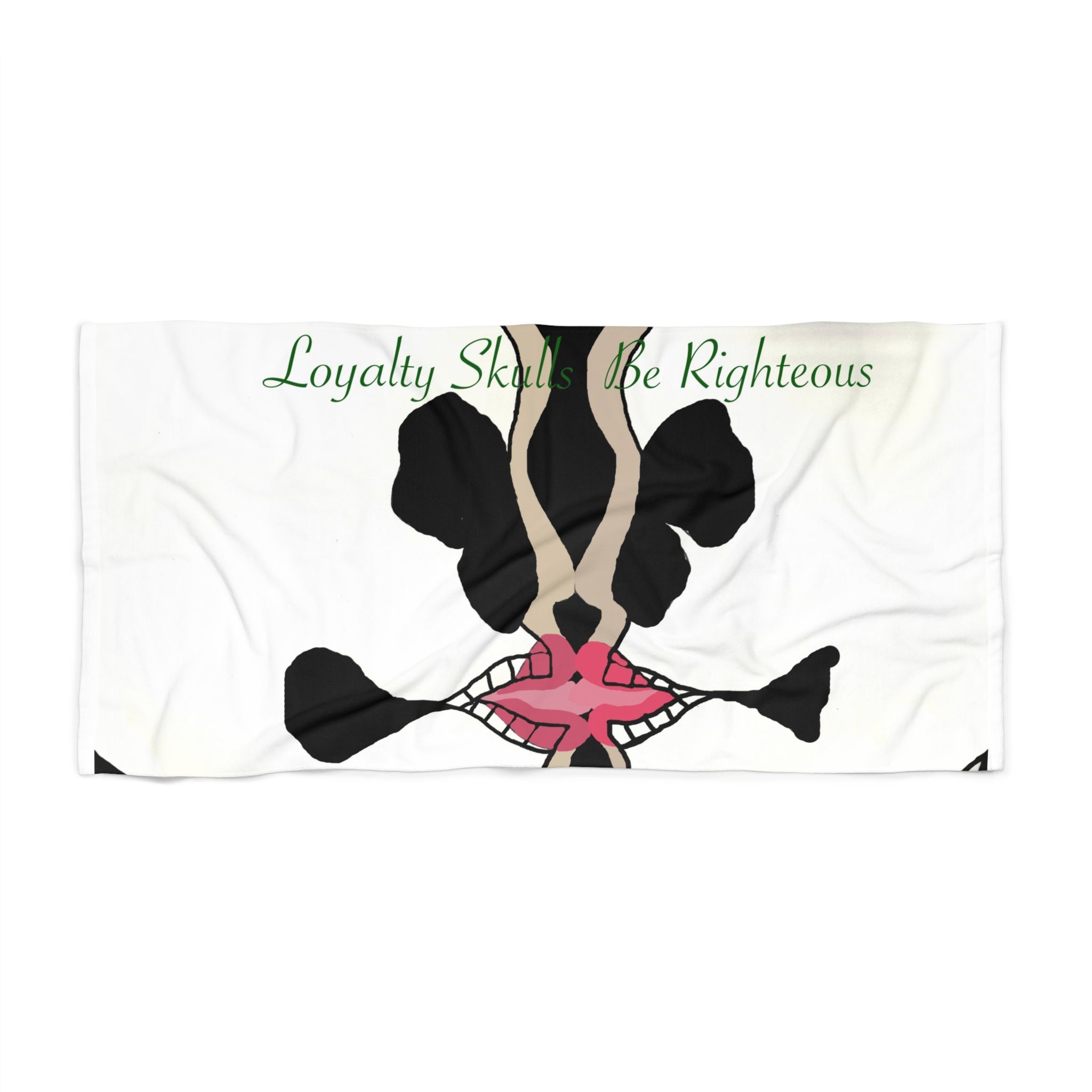 Loyalty Skull Beach Towel, Summer Essentials, Poolside Accessory, Vacation Must-Have, Gift for Beach Lovers, Fun Nautical Decor