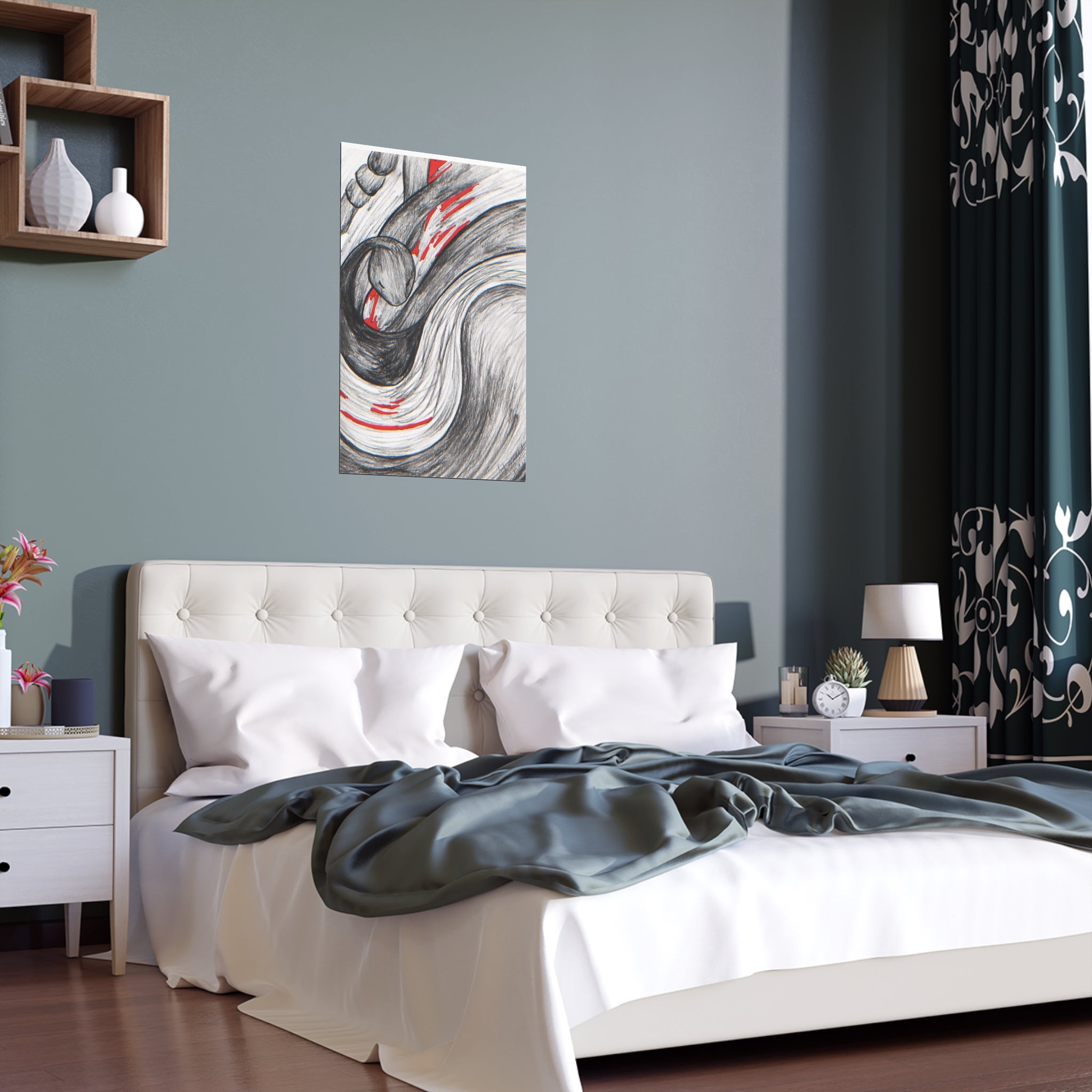 Stylish Silk Wall Poster, Elegant Art Decor, Indoor and Outdoor Wall Art, Unique Gift for Home, Modern Aesthetic Print
