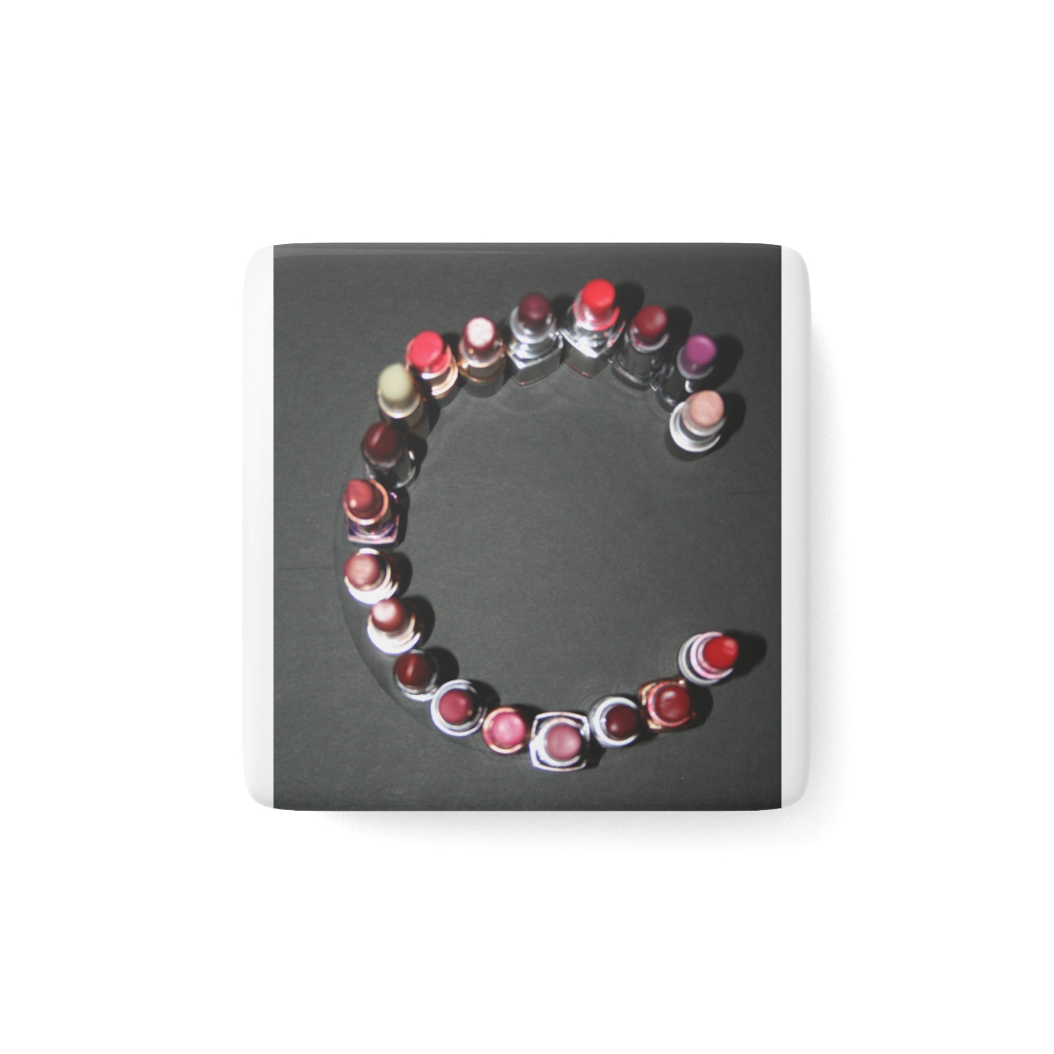 Chic Nail Polish Porcelain Magnet, Decorative Fridge Magnet, Gift for Nail Art Lovers, Makeup Room Decor, Unique Kitchen Accessories