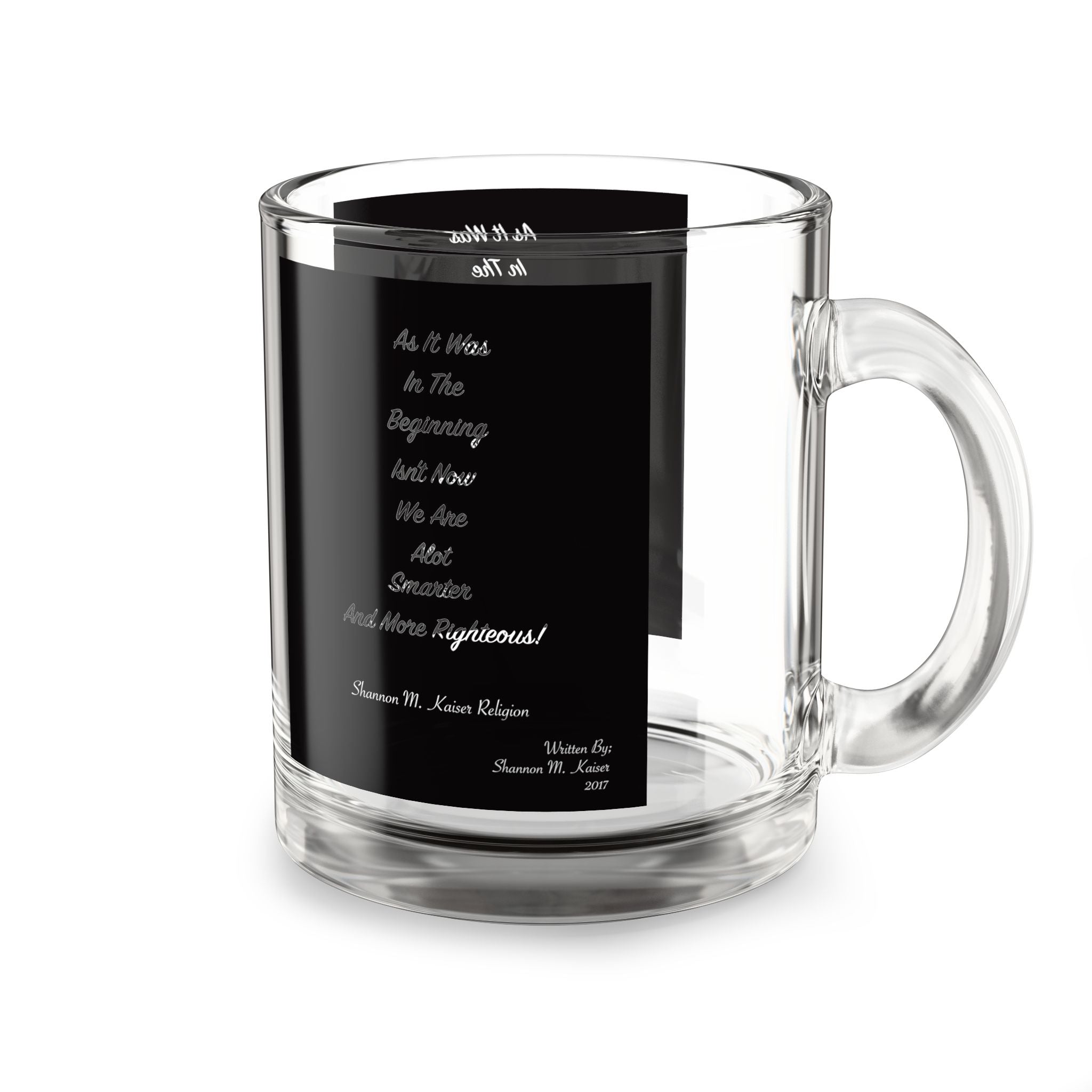 Inspirational Glass Mug, Motivational Gift for Home or Office, Quotes Mug, Unique Desk Accessory, 10oz Coffee or Tea Vessel
