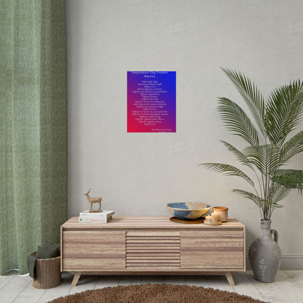 Patriotic Freedom Poster, Independence Day Decor, Inspirational Wall Art, Americana Home Decor, Motivational Gift for National Holidays