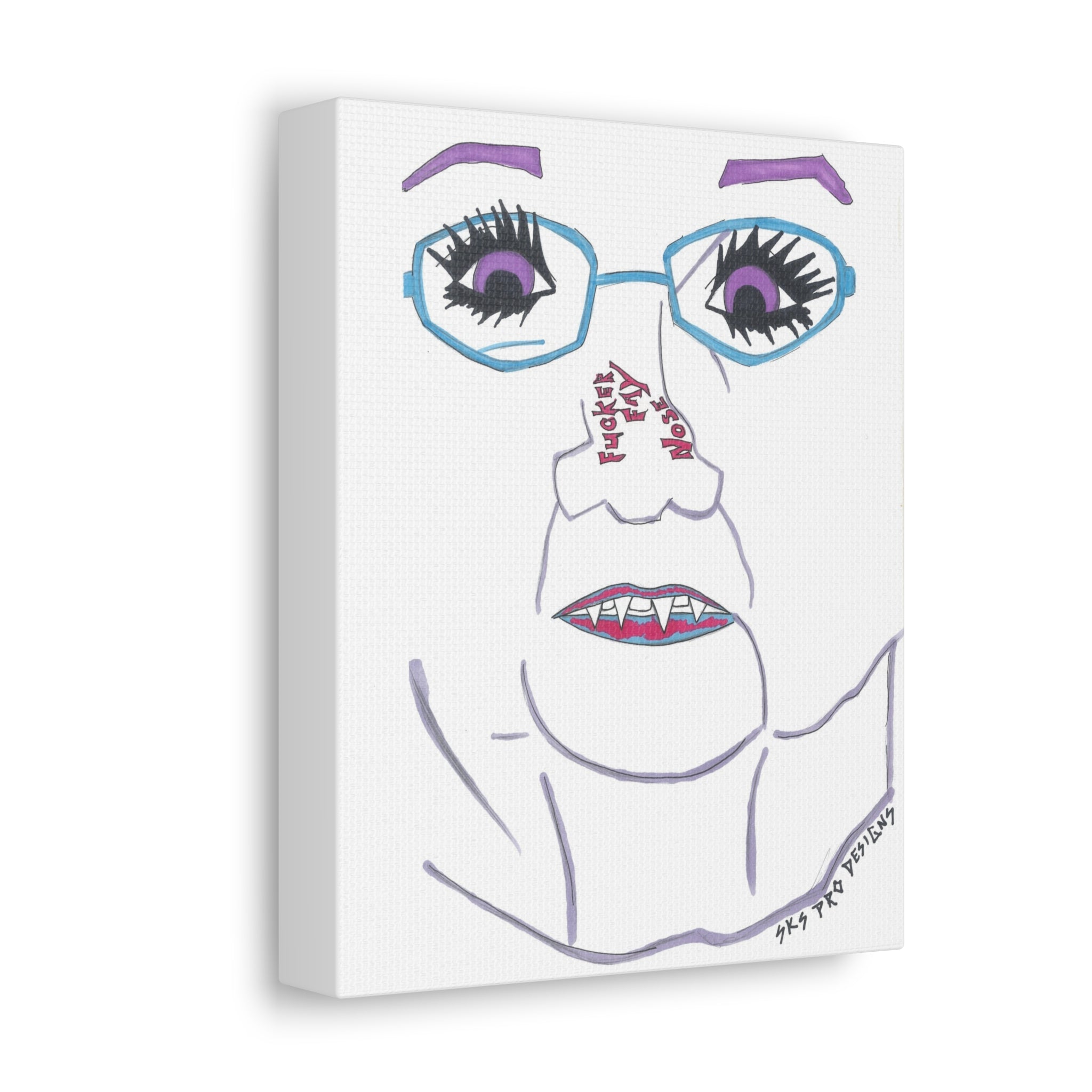Unique Whimsical Art Canvas, Playful Home Decor, Funky Gallery Wall Accent, Gift for Art Lovers, Quirky Wall Decor