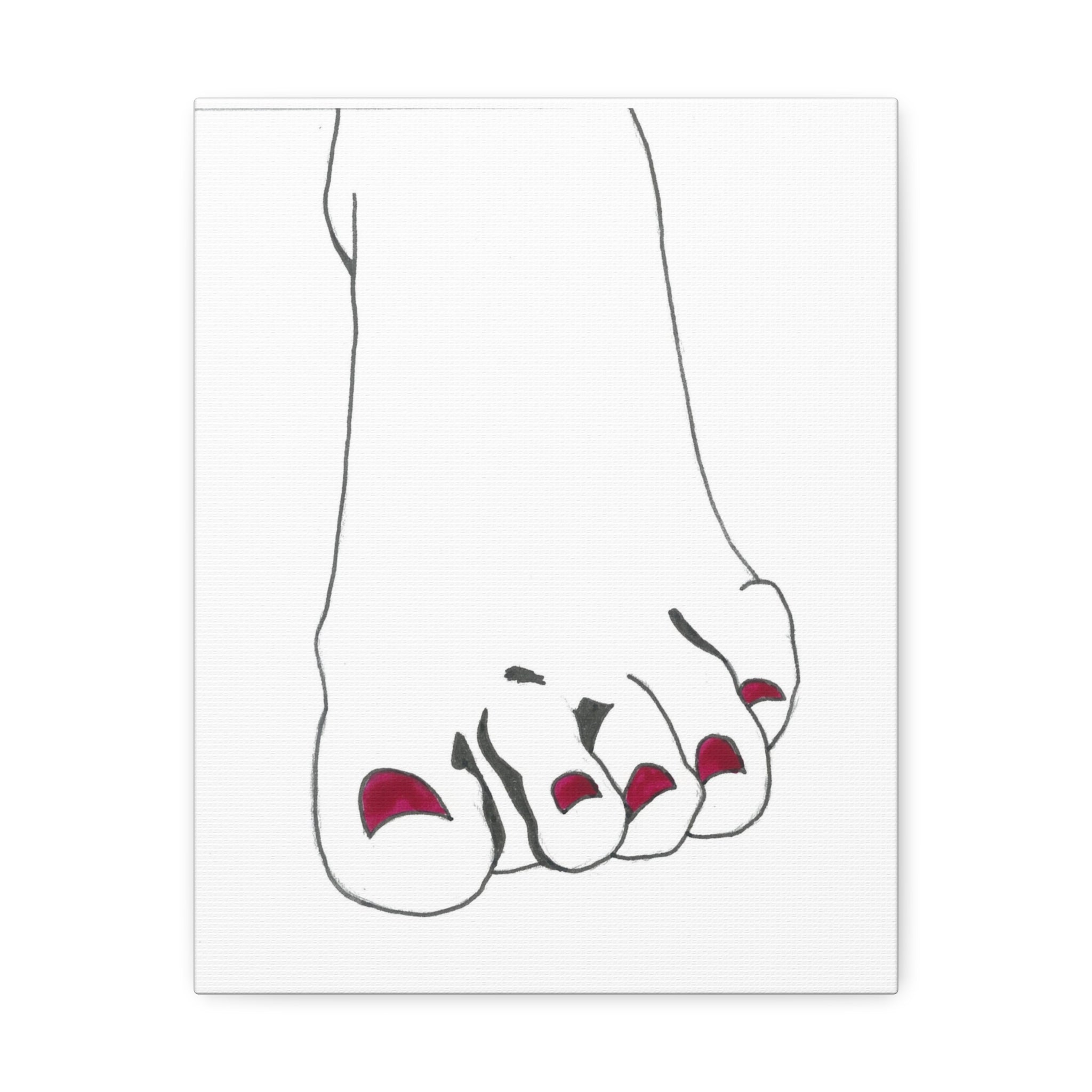 Artistic Foot Canvas Wall Art, Minimalist Home Decor, Gift for Her, Unique Birthday Present, Modern Boho Art