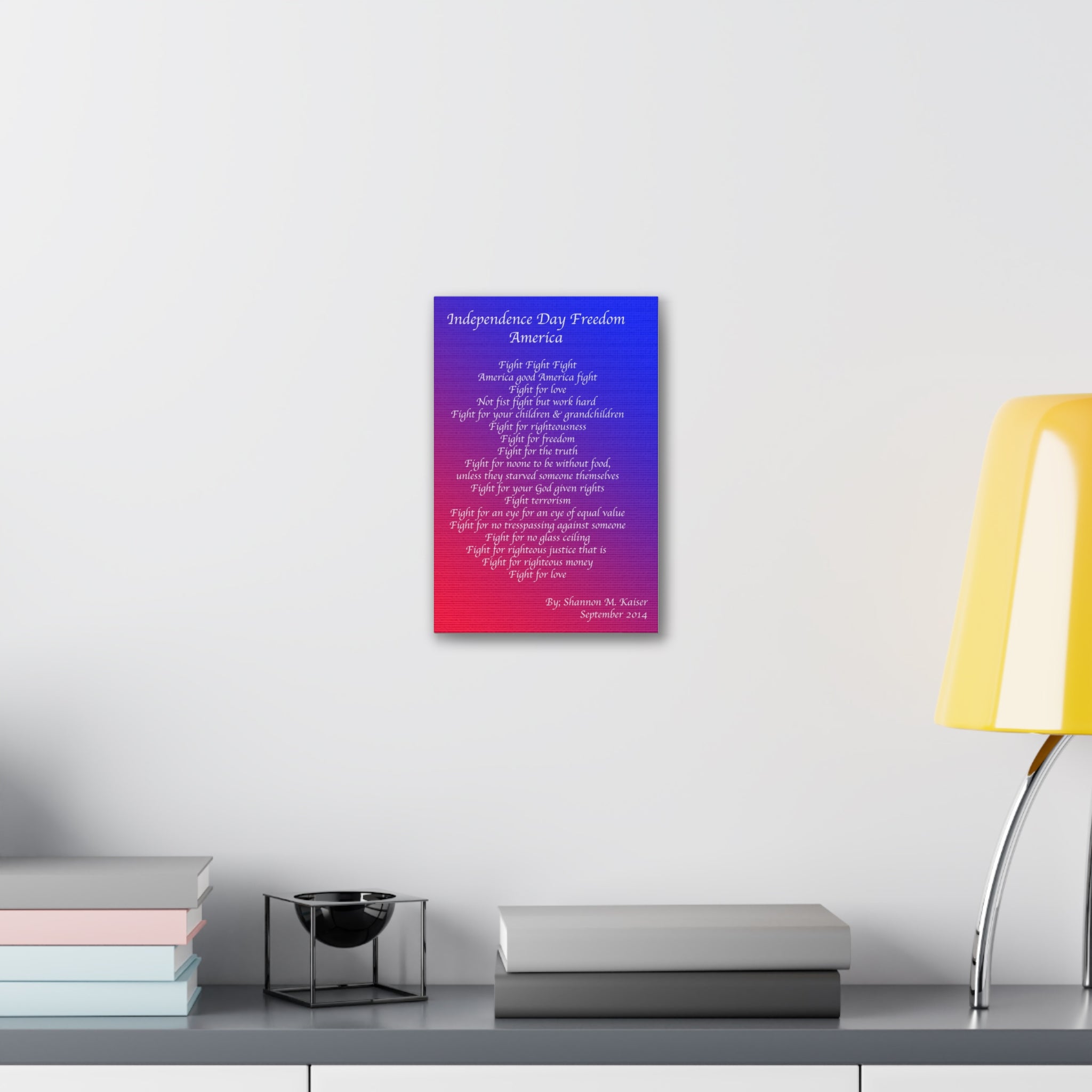 Independence Day Freedom Canvas Art, Patriotic Home Decor, 4th of July Wall Art, Inspirational Quote Print, Gift for Freedom Lovers