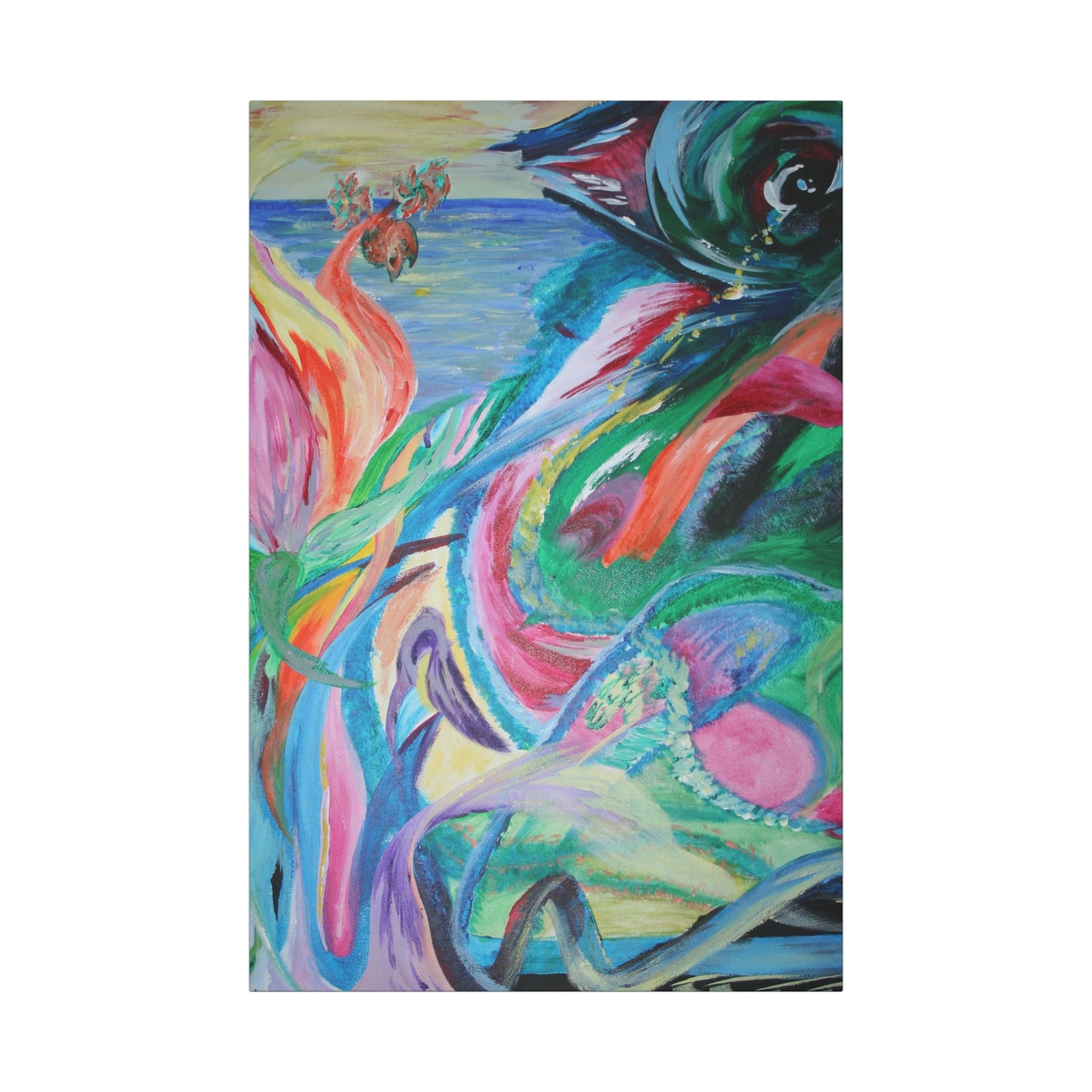 Vibrant Canvas Art Wraps, Abstract Wall Decor, Colorful Home Artwork, Modern Art Prints, Gift for Art Lovers, Unique Living Room Decor