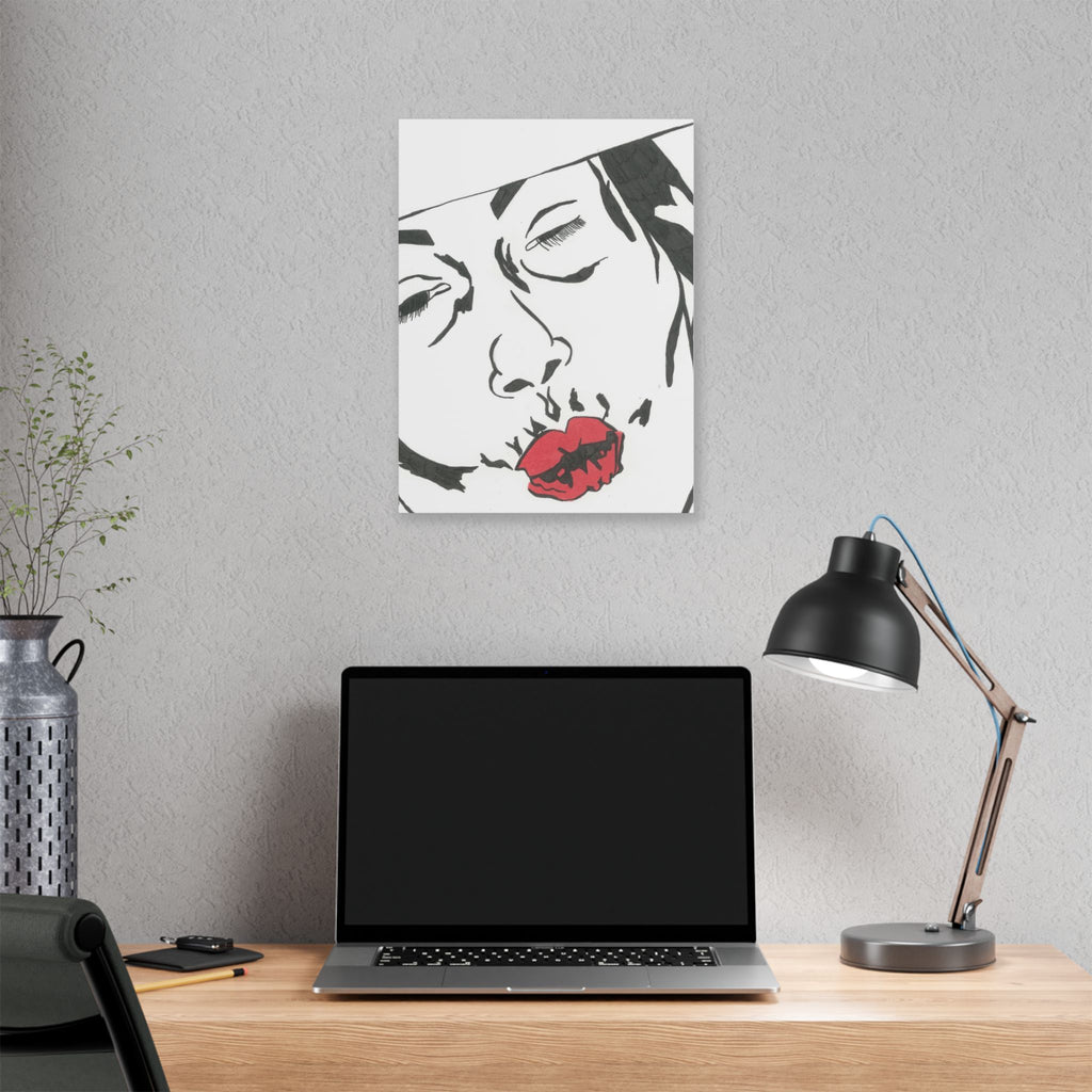 Artistic Lips Canvas Wall Art, Modern Decor, Unique Gift, Home Gallery, Boho Interior, Statement Piece