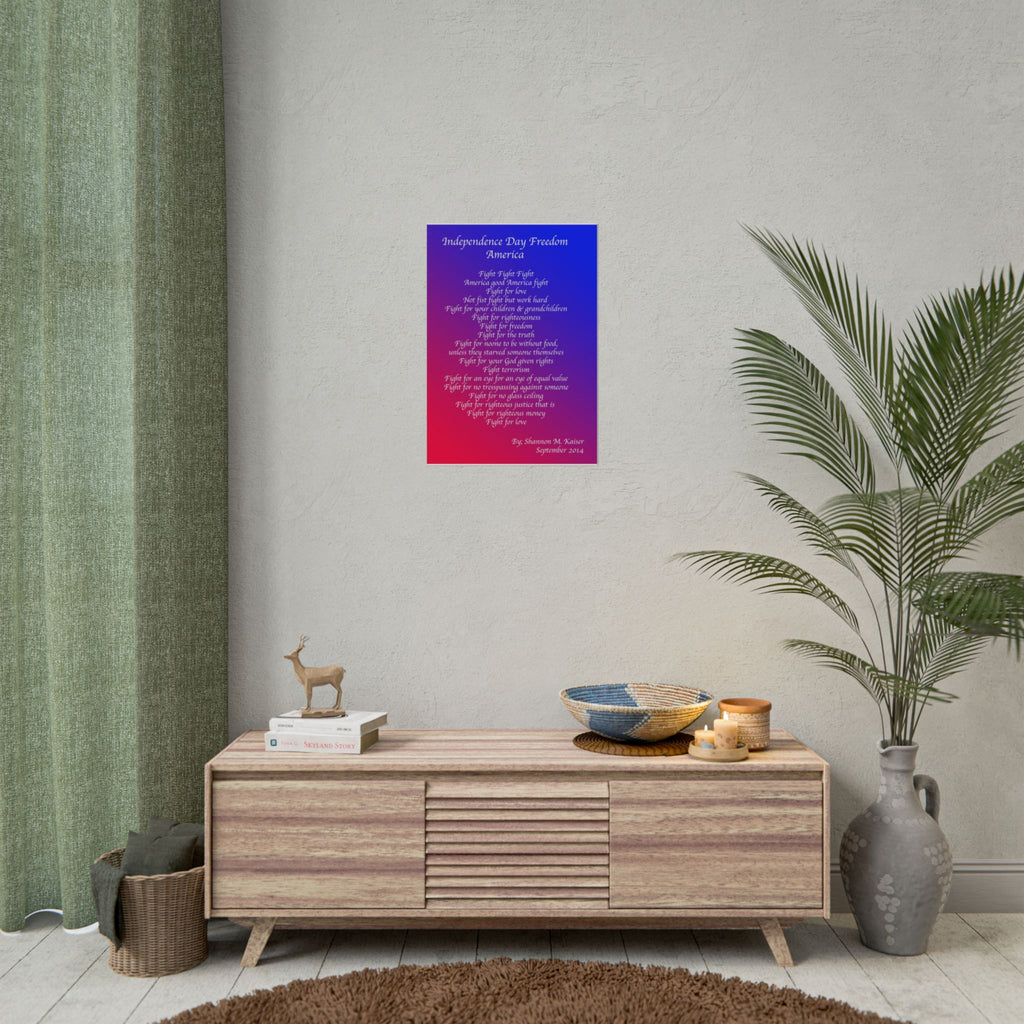 Patriotic Freedom Poster, Independence Day Decor, Inspirational Wall Art, Americana Home Decor, Motivational Gift for National Holidays