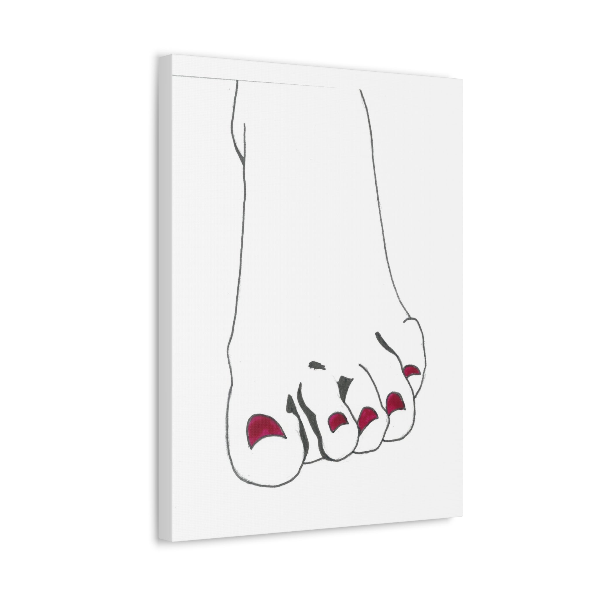 Artistic Foot Canvas Wall Art, Minimalist Home Decor, Gift for Her, Unique Birthday Present, Modern Boho Art