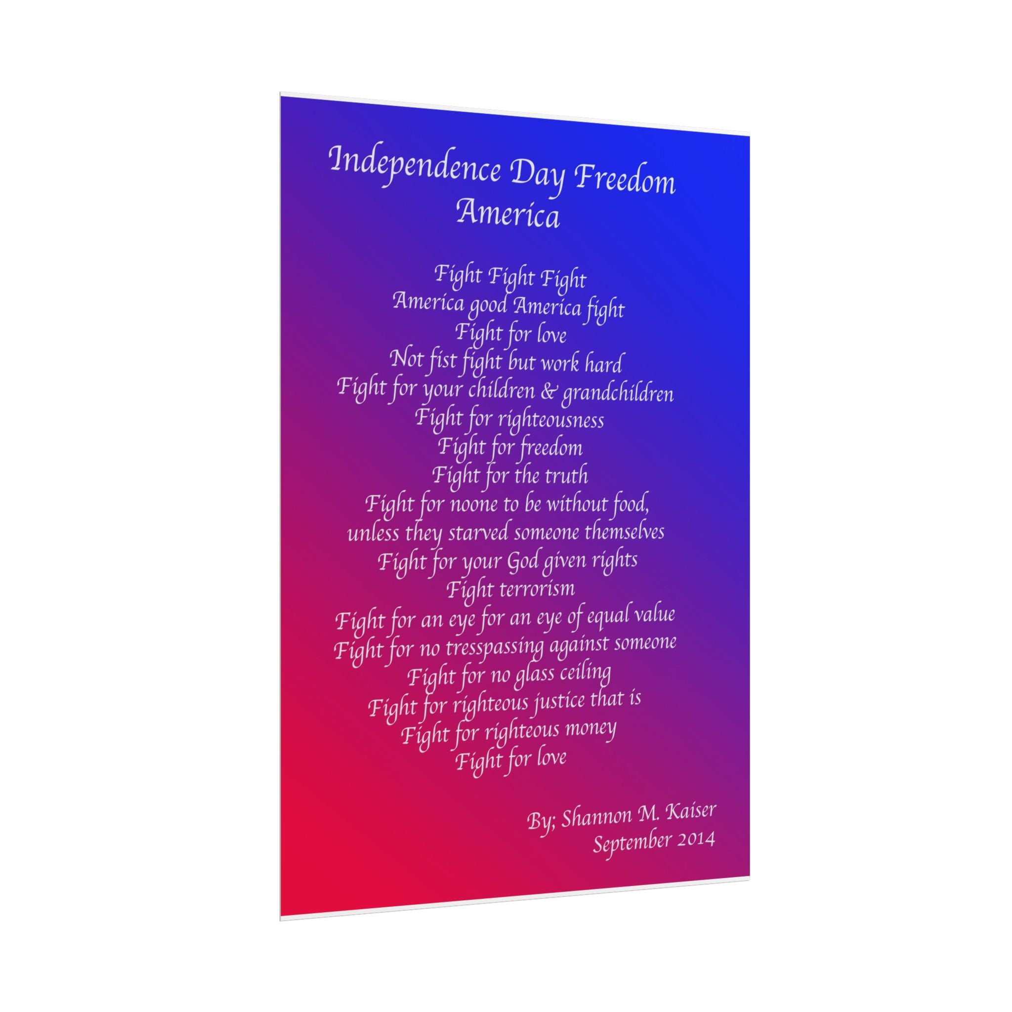 Patriotic Freedom Poster, Independence Day Decor, Inspirational Wall Art, Americana Home Decor, Motivational Gift for National Holidays
