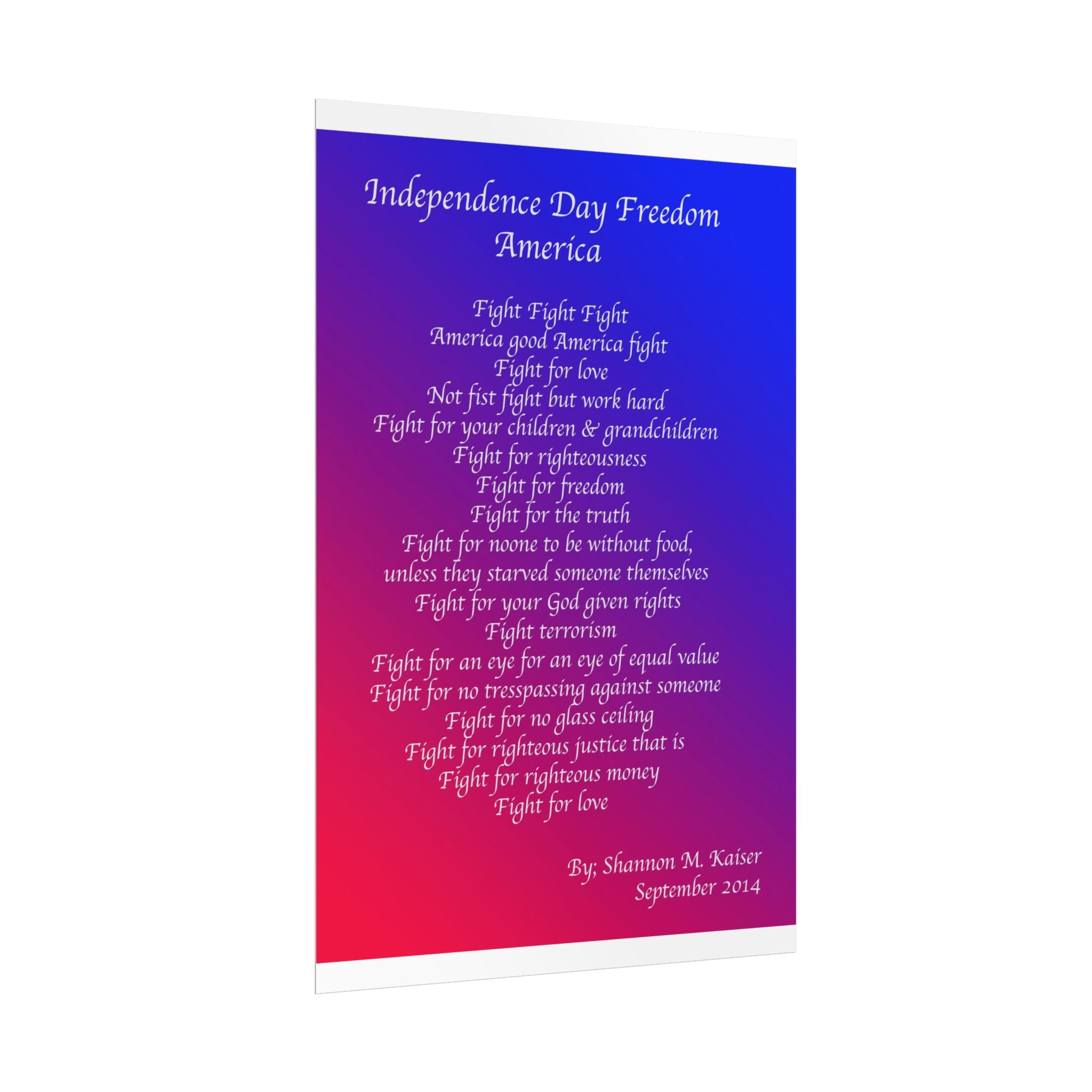 Patriotic Freedom Poster, Independence Day Decor, Inspirational Wall Art, Americana Home Decor, Motivational Gift for National Holidays