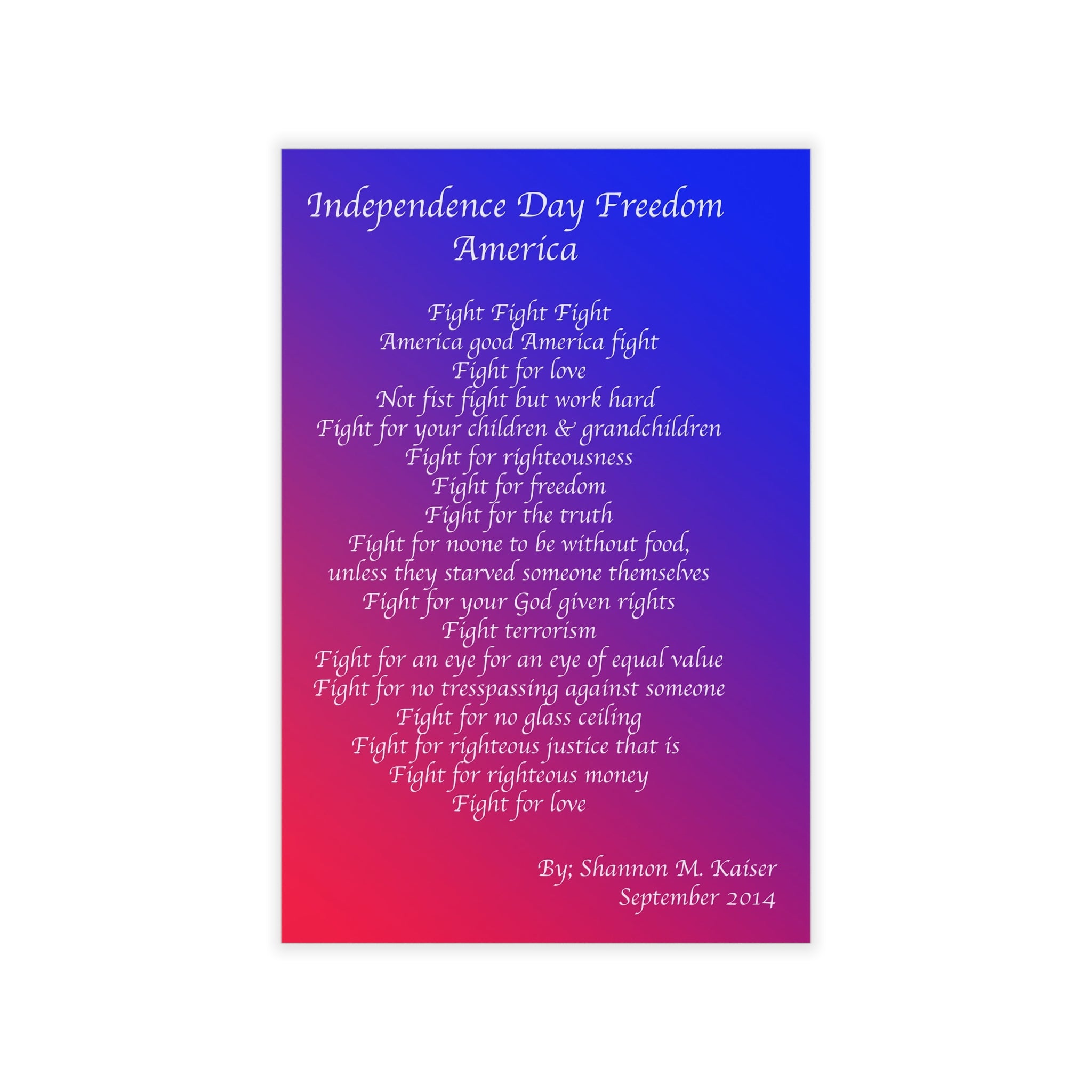 Patriotic Wall Decals for Independence Day, Inspirational Home Decor, Freedom Quotes, Red White Blue Art, USA Wall Art