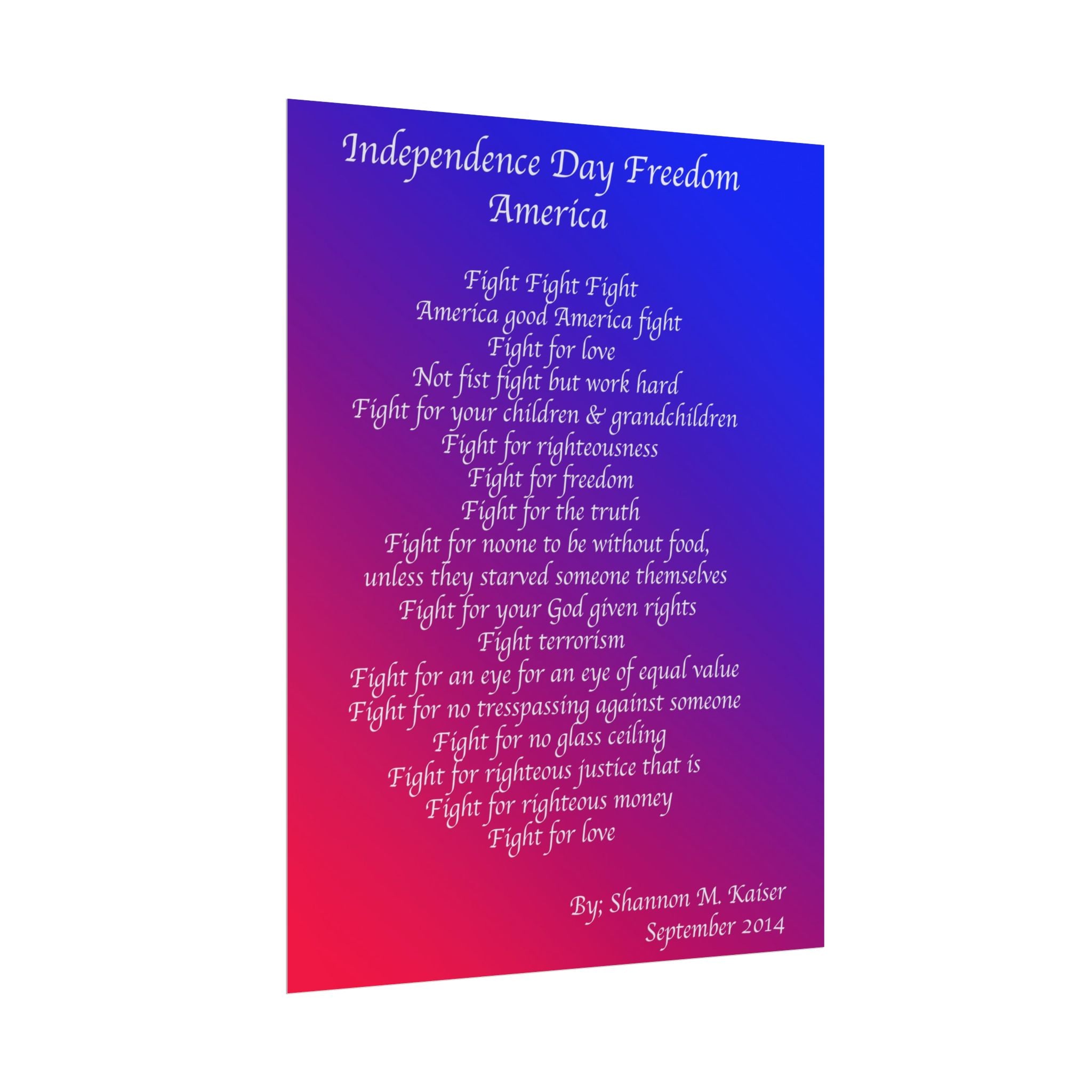 Patriotic Freedom Poster, Independence Day Decor, Inspirational Wall Art, Americana Home Decor, Motivational Gift for National Holidays