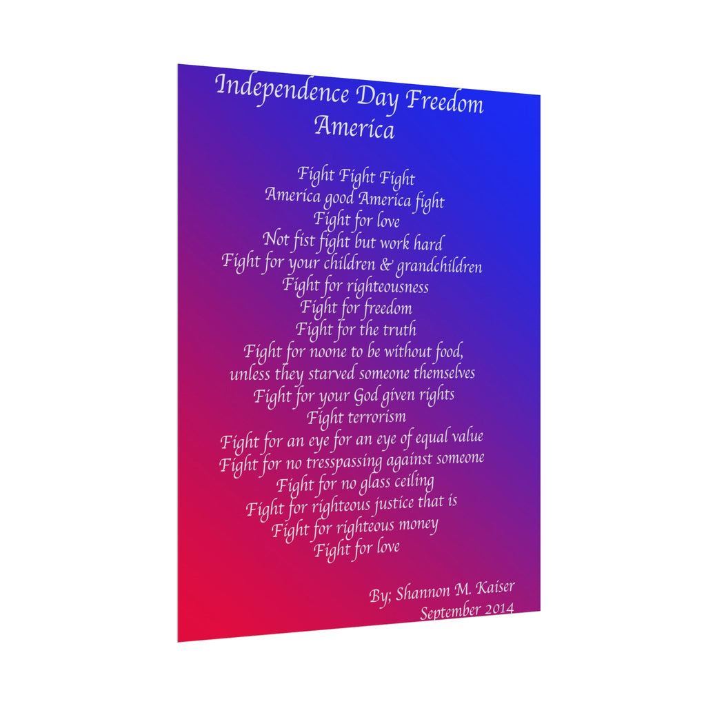 Patriotic Freedom Poster, Independence Day Decor, Inspirational Wall Art, Americana Home Decor, Motivational Gift for National Holidays