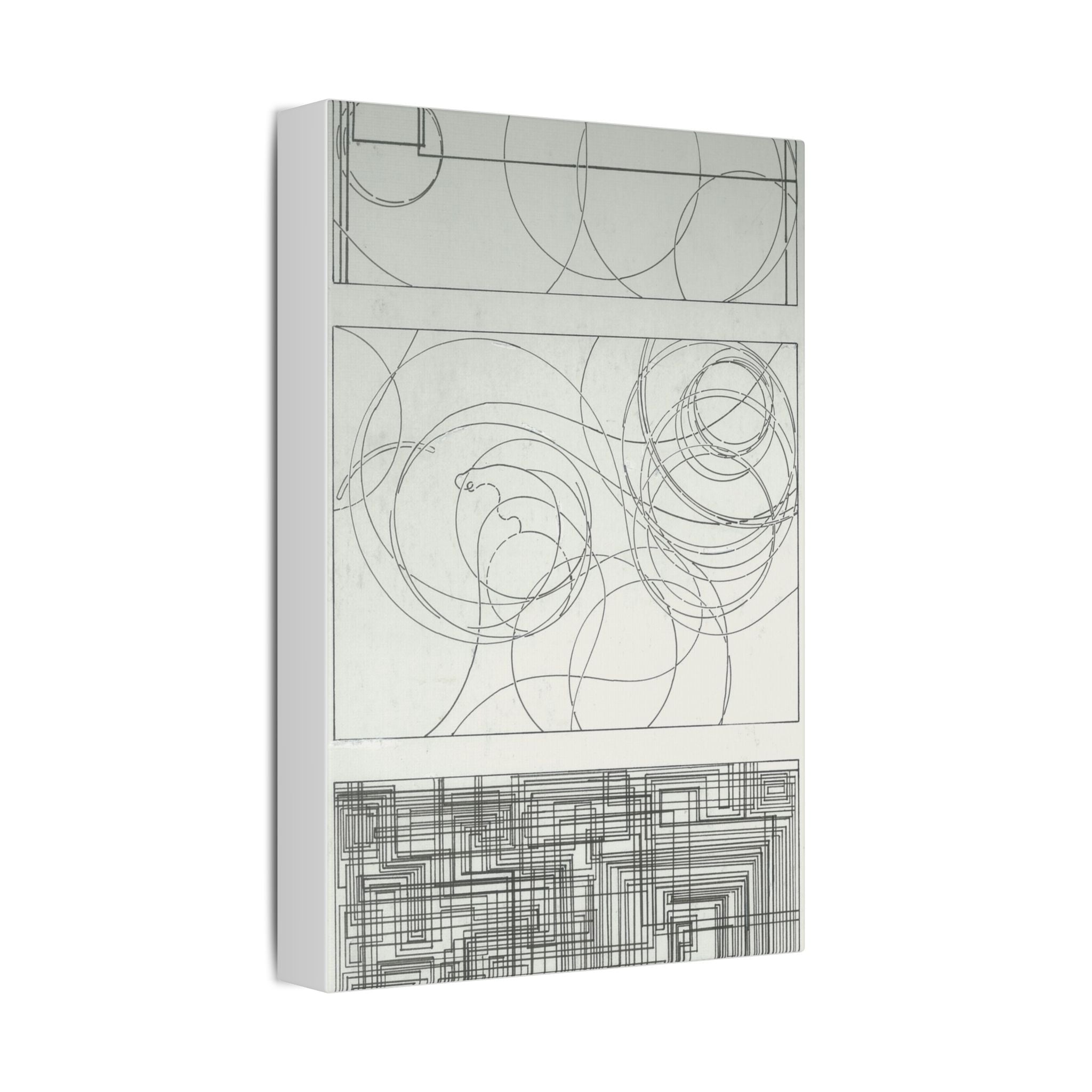 Abstract Line Art Stretched Canvas Wall Decor, Modern Home Art, Minimalist Canvas Print, Geometric Wall Art, Gift for Art Lovers