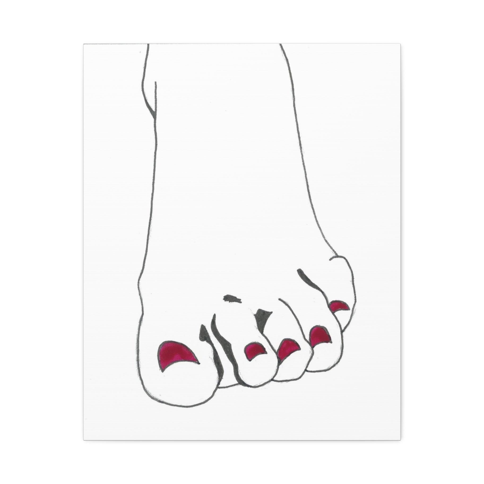 Artistic Foot Canvas Wall Art, Minimalist Home Decor, Gift for Her, Unique Birthday Present, Modern Boho Art