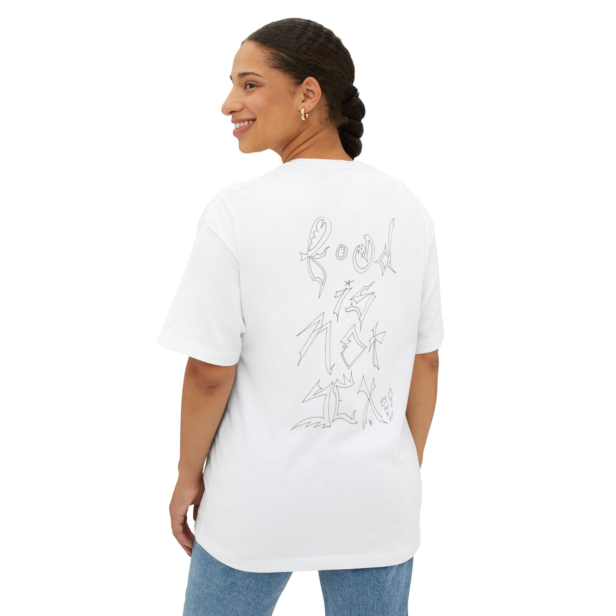 Unisex Oversized Graphic Tee with Artistic Design, Relaxed Fit Shirt for Casual Wear, Perfect for Gifts, Streetwear Essential, Summer Style