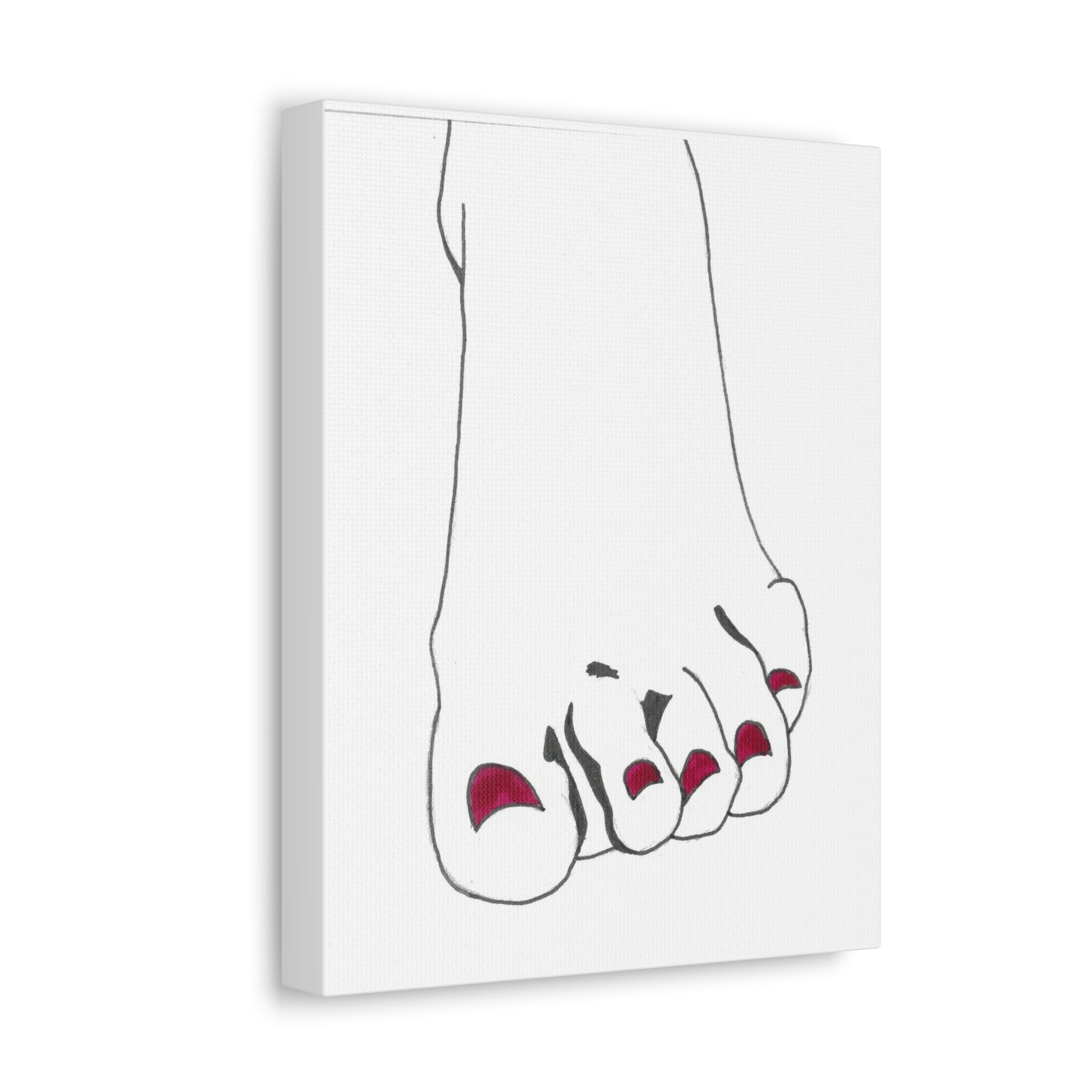 Artistic Foot Canvas Wall Art, Minimalist Home Decor, Gift for Her, Unique Birthday Present, Modern Boho Art