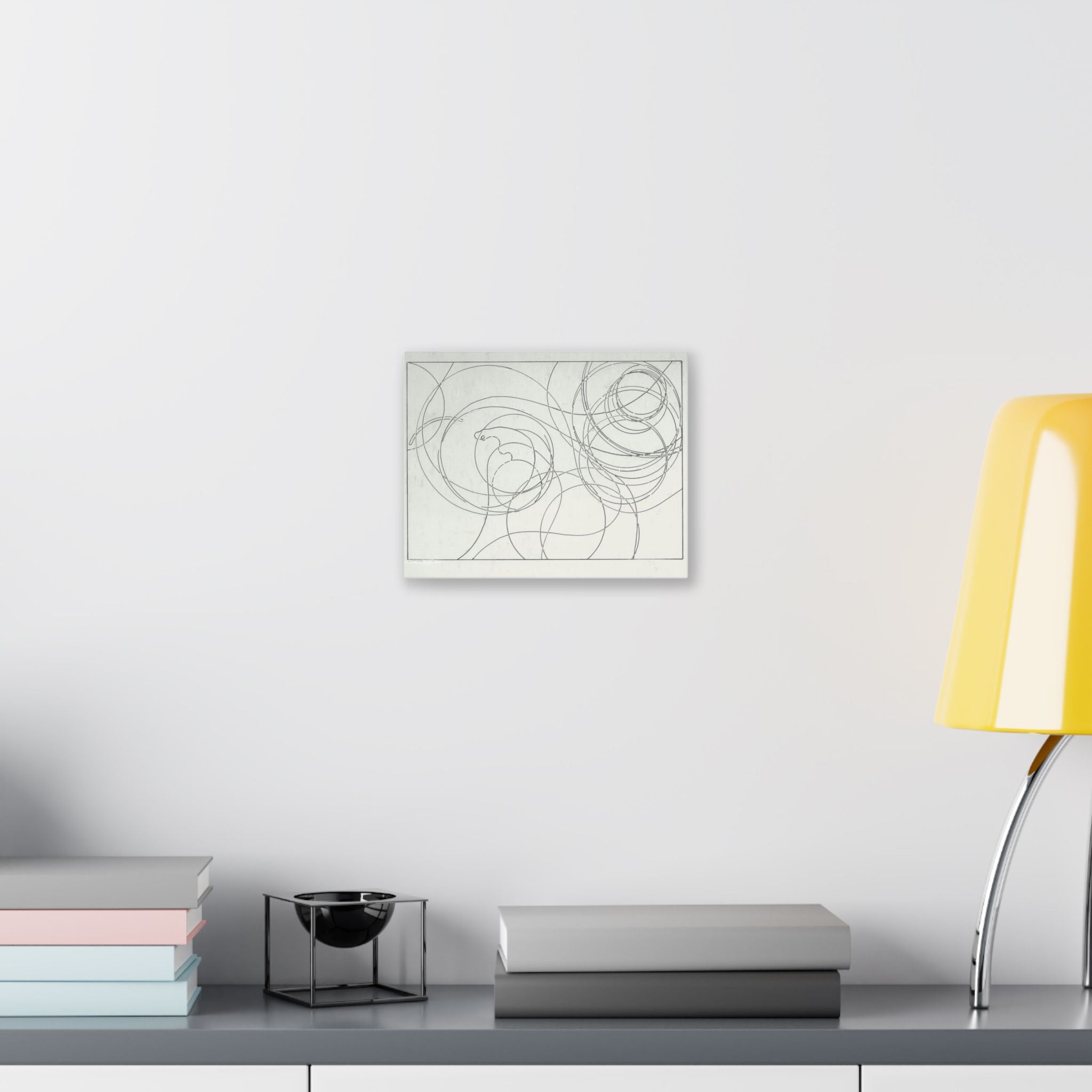 Abstract Line Art Stretched Canvas Wall Decor, Modern Home Art, Minimalist Canvas Print, Geometric Wall Art, Gift for Art Lovers