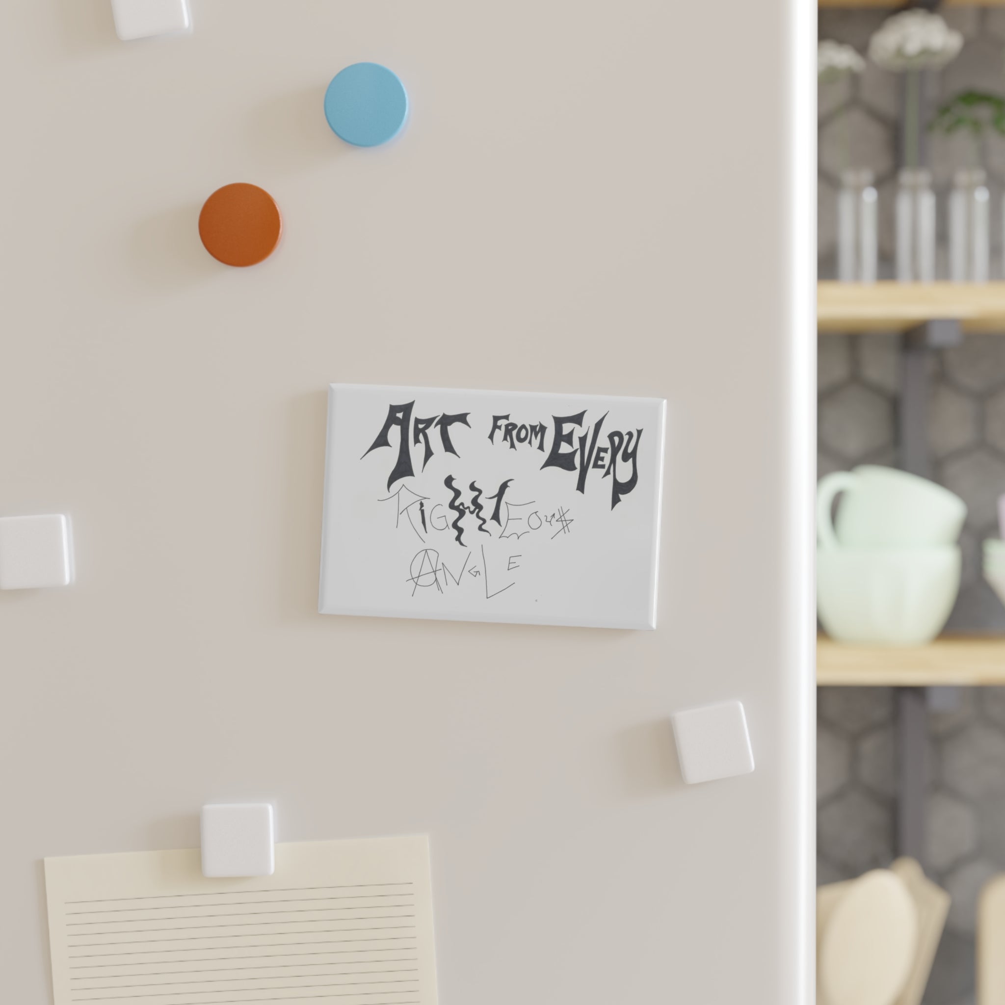 Artistic Rectangle Magnet Set | Unique Decorative Fridge Magnets, Gift for Home Decor, Kitchen Essentials, Modern Art