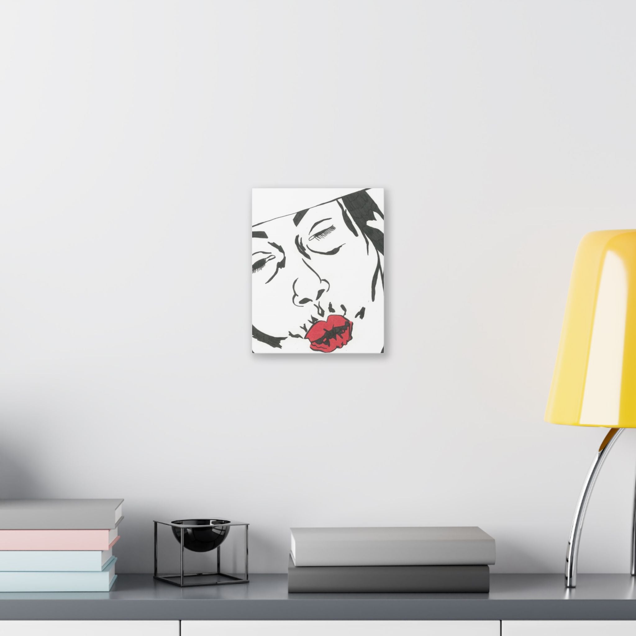 Artistic Lips Canvas Wall Art, Modern Decor, Unique Gift, Home Gallery, Boho Interior, Statement Piece