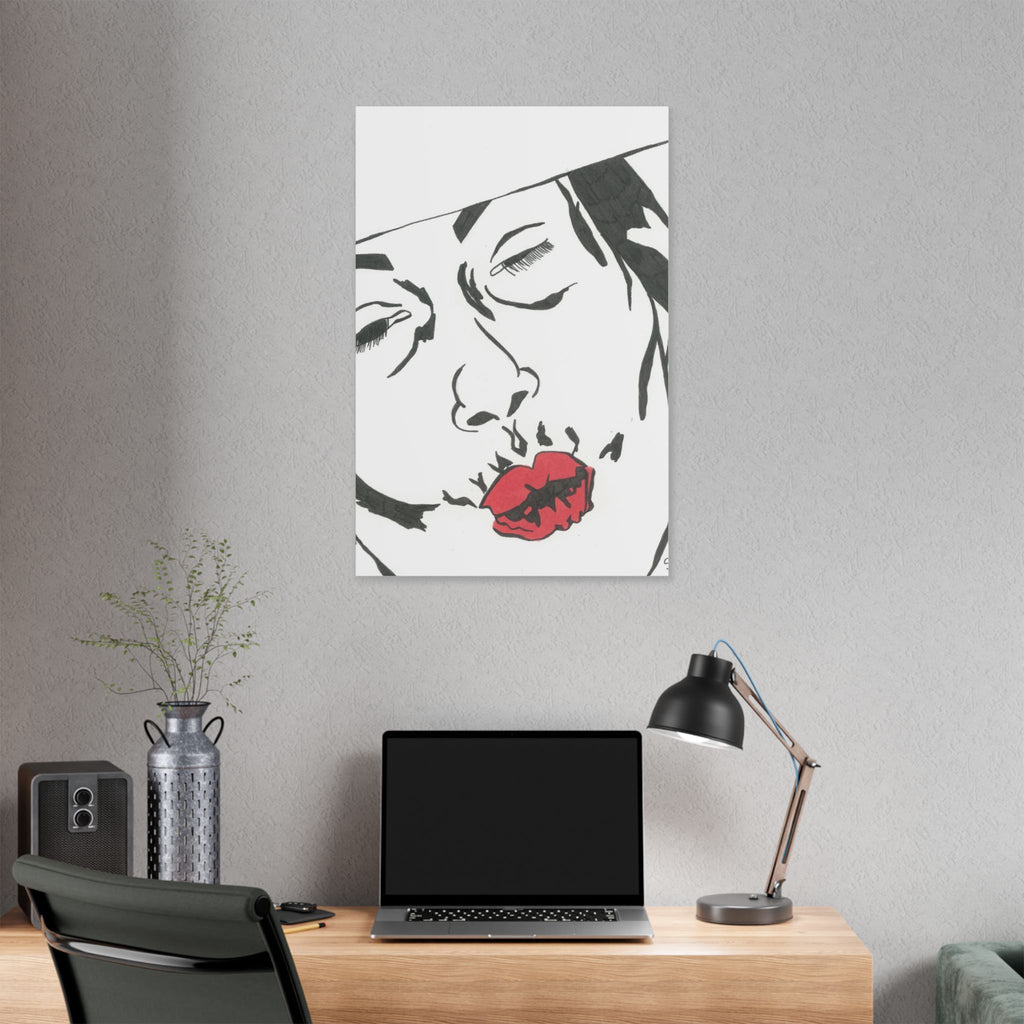 Artistic Lips Canvas Wall Art, Modern Decor, Unique Gift, Home Gallery, Boho Interior, Statement Piece