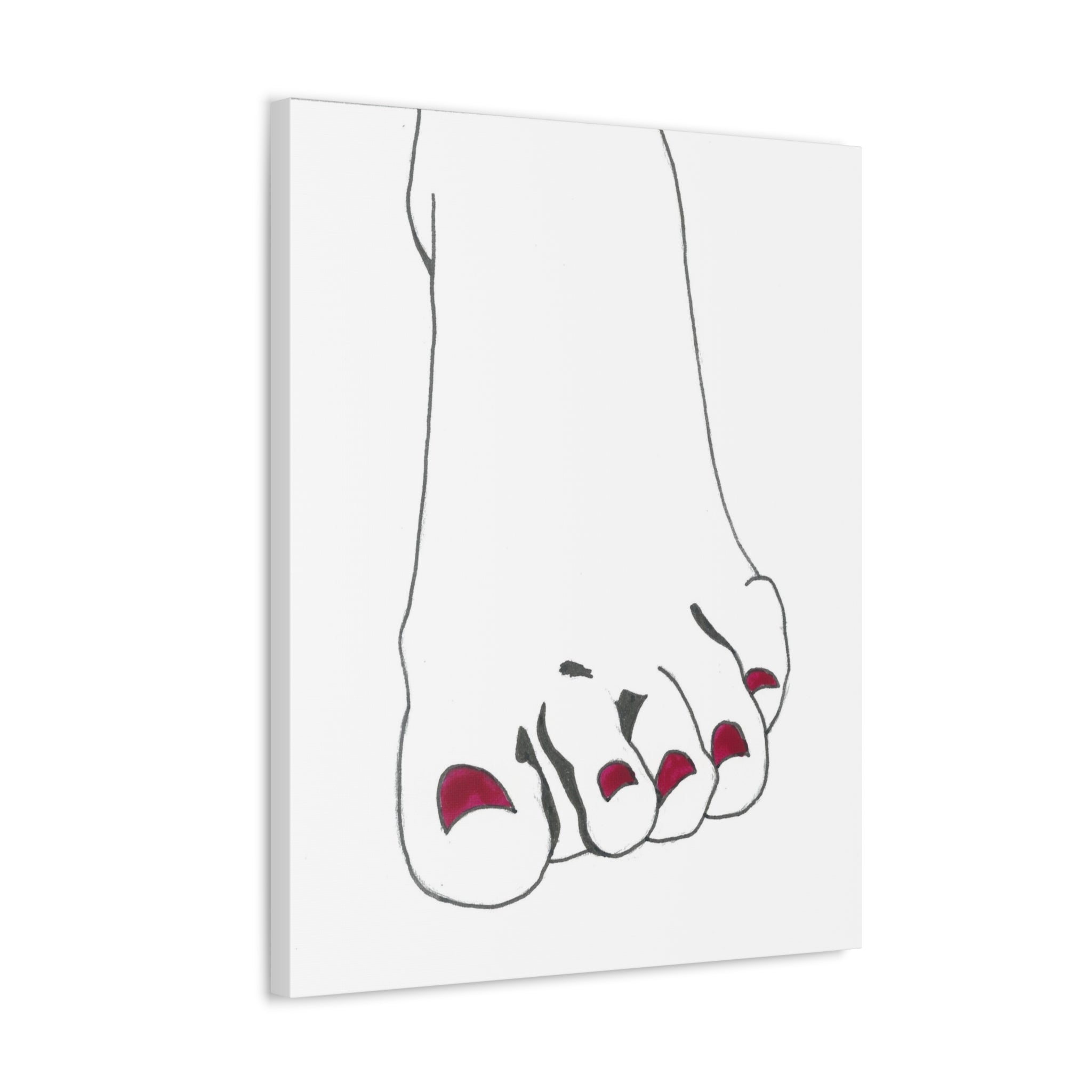 Artistic Foot Canvas Wall Art, Minimalist Home Decor, Gift for Her, Unique Birthday Present, Modern Boho Art
