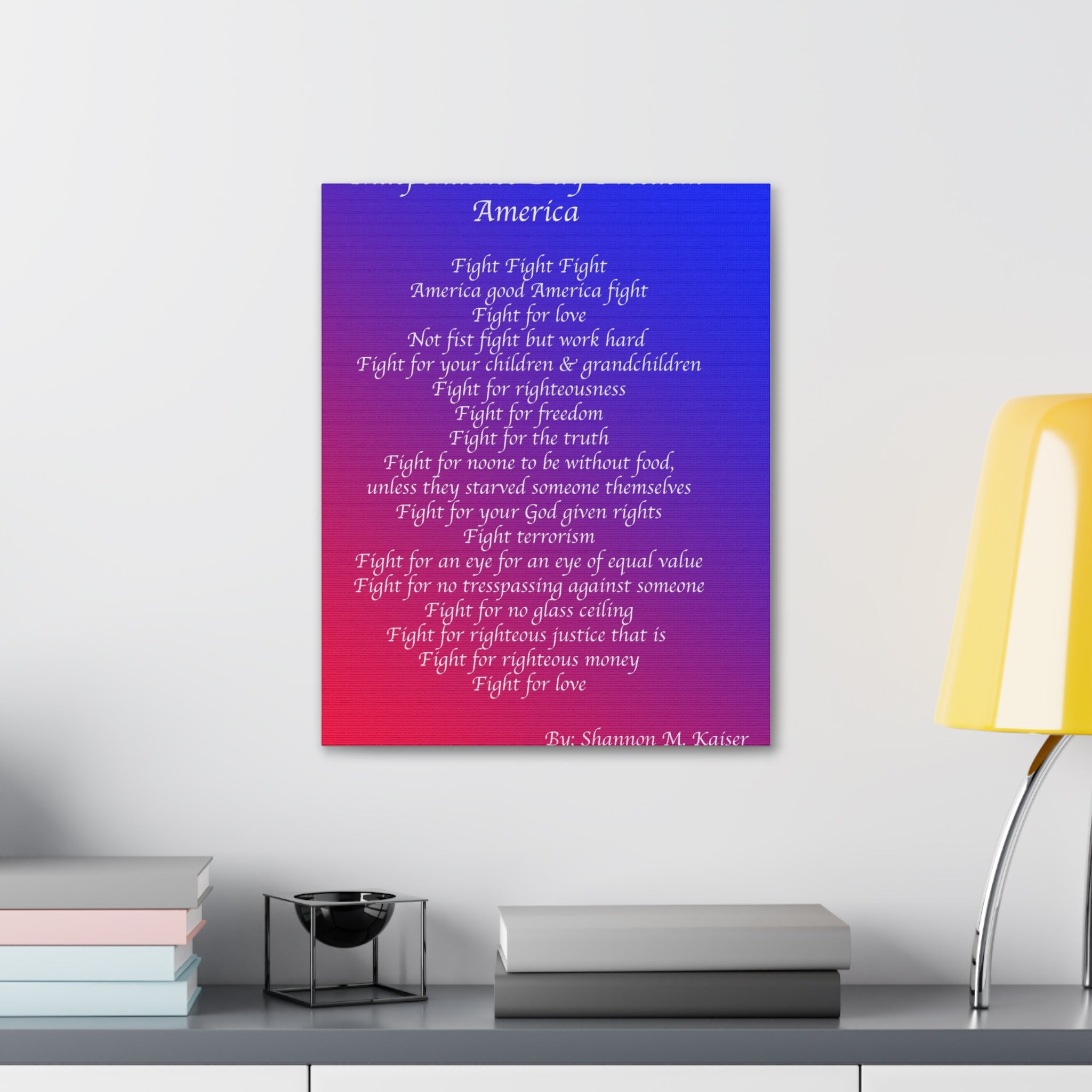 Independence Day Freedom Canvas Art, Patriotic Home Decor, 4th of July Wall Art, Inspirational Quote Print, Gift for Freedom Lovers