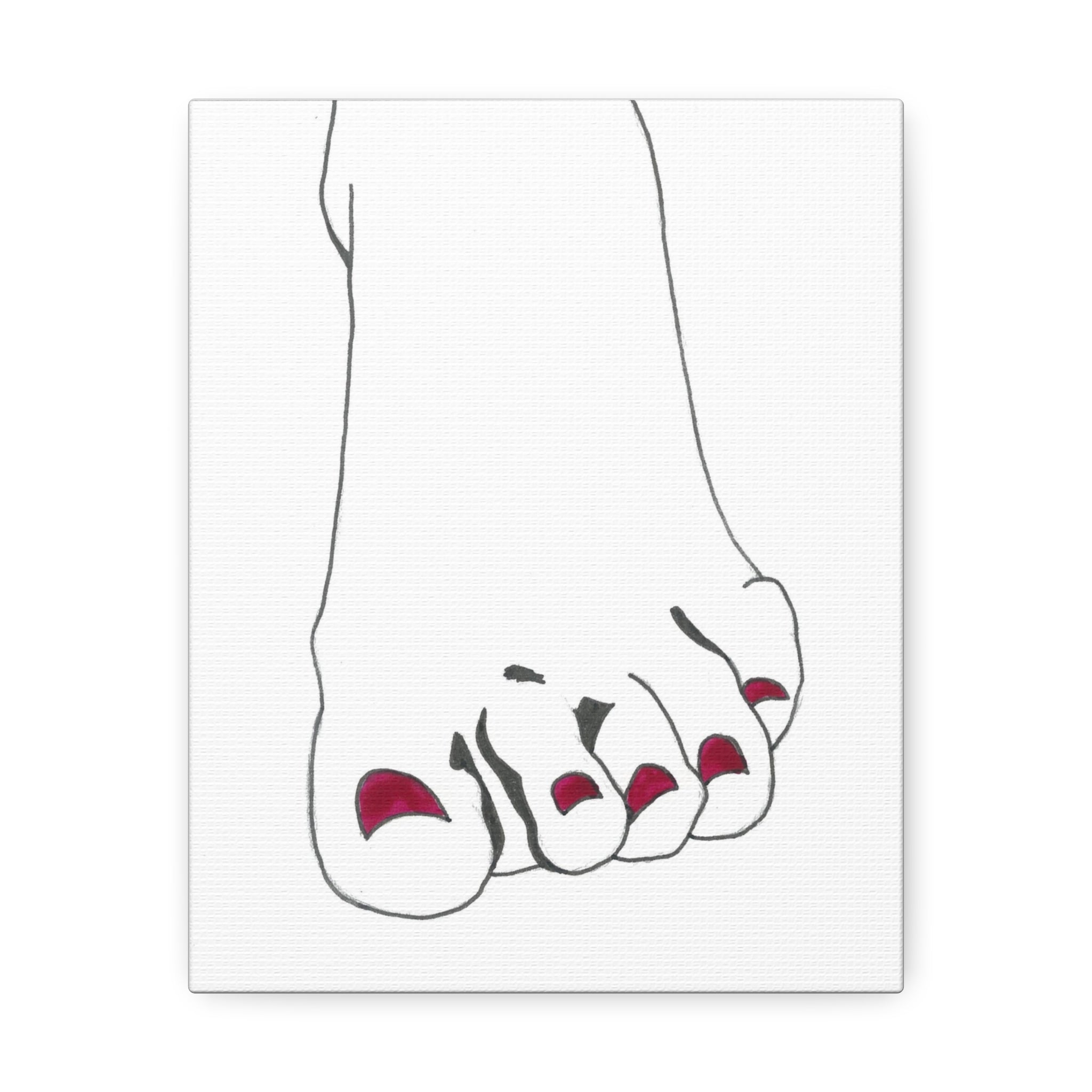 Artistic Foot Canvas Wall Art, Minimalist Home Decor, Gift for Her, Unique Birthday Present, Modern Boho Art
