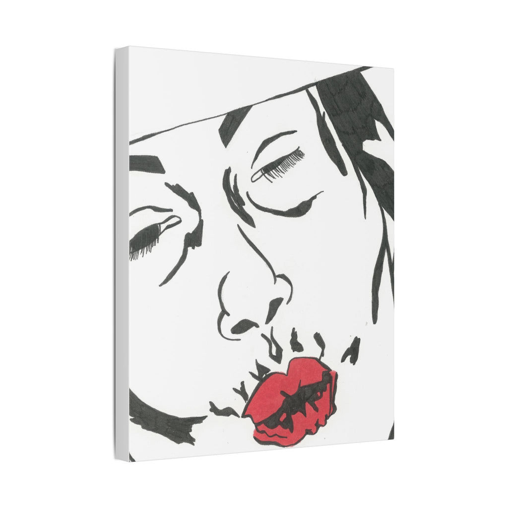 Artistic Lips Canvas Wall Art, Modern Decor, Unique Gift, Home Gallery, Boho Interior, Statement Piece