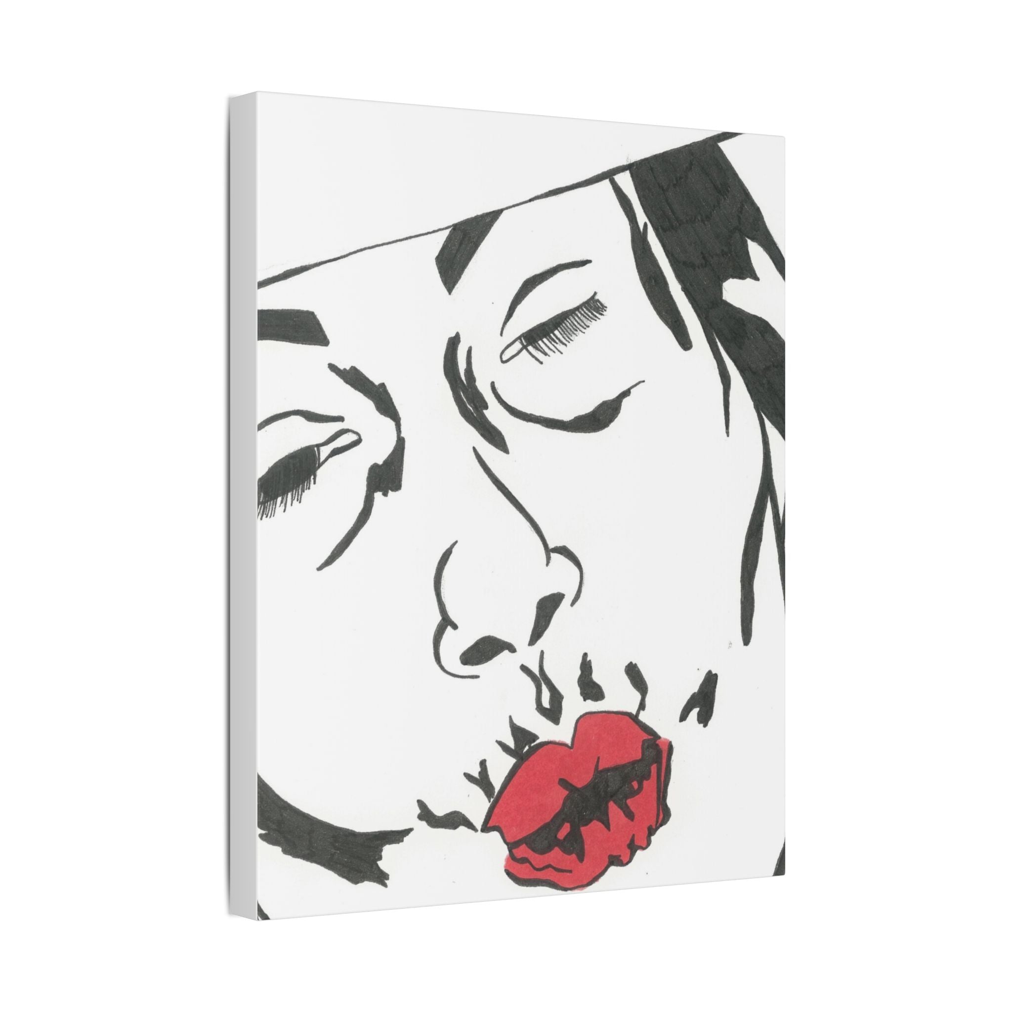 Artistic Lips Canvas Wall Art, Modern Decor, Unique Gift, Home Gallery, Boho Interior, Statement Piece