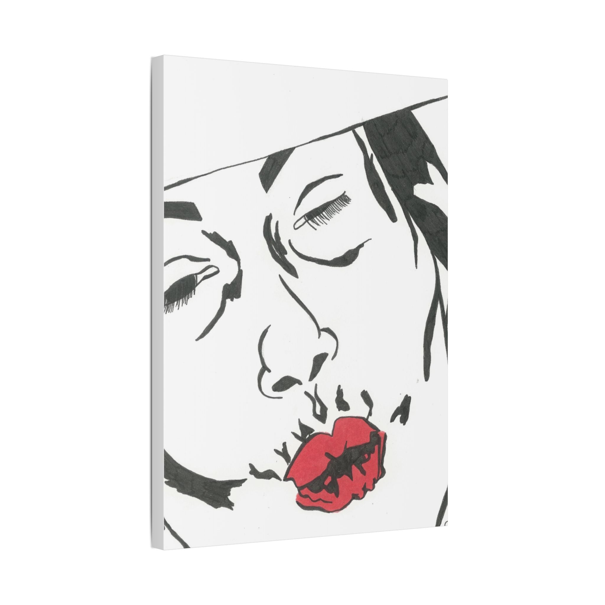Artistic Lips Canvas Wall Art, Modern Decor, Unique Gift, Home Gallery, Boho Interior, Statement Piece