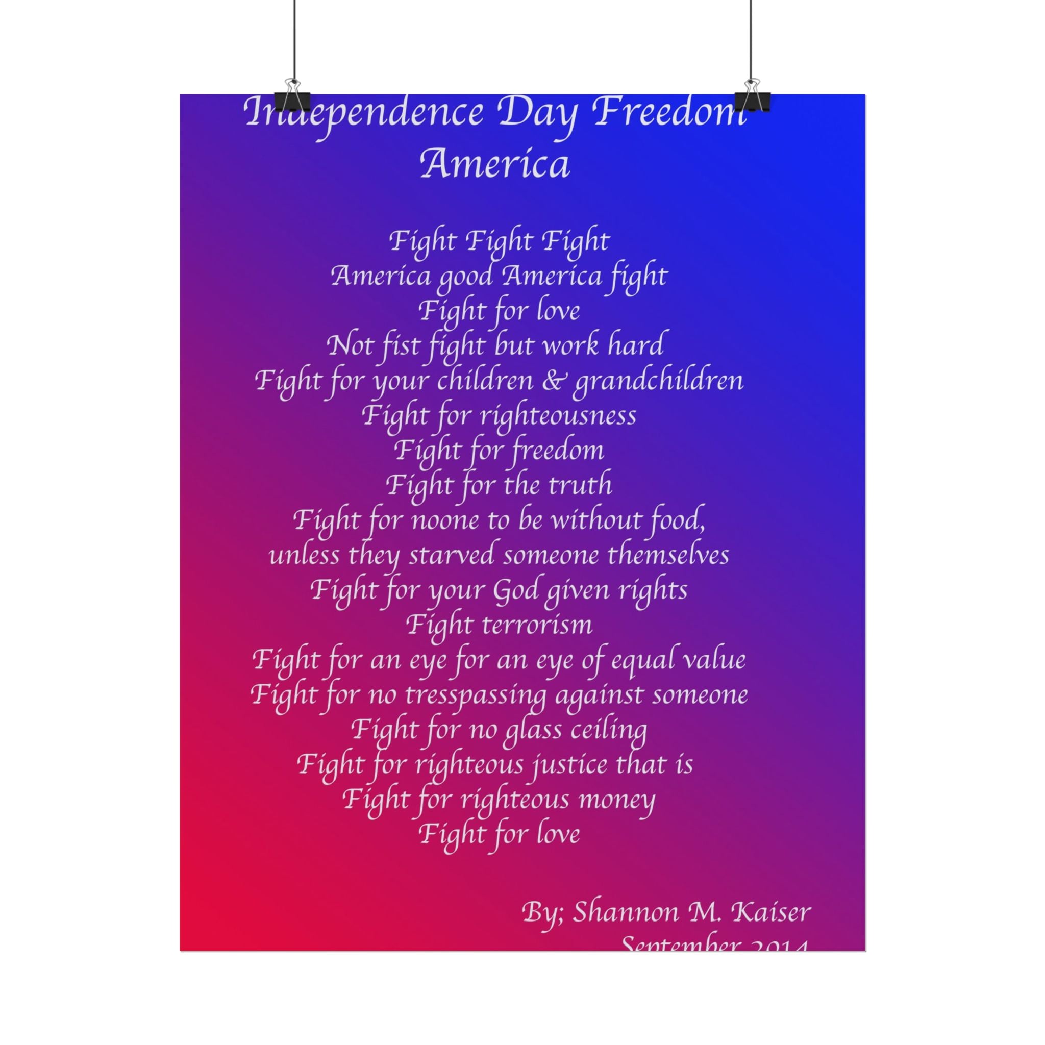 Patriotic Freedom Poster, Independence Day Decor, Inspirational Wall Art, Americana Home Decor, Motivational Gift for National Holidays