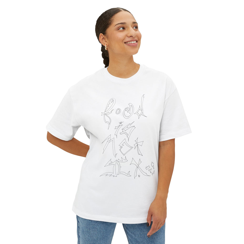Unisex Oversized Graphic Tee with Artistic Design, Relaxed Fit Shirt for Casual Wear, Perfect for Gifts, Streetwear Essential, Summer Style