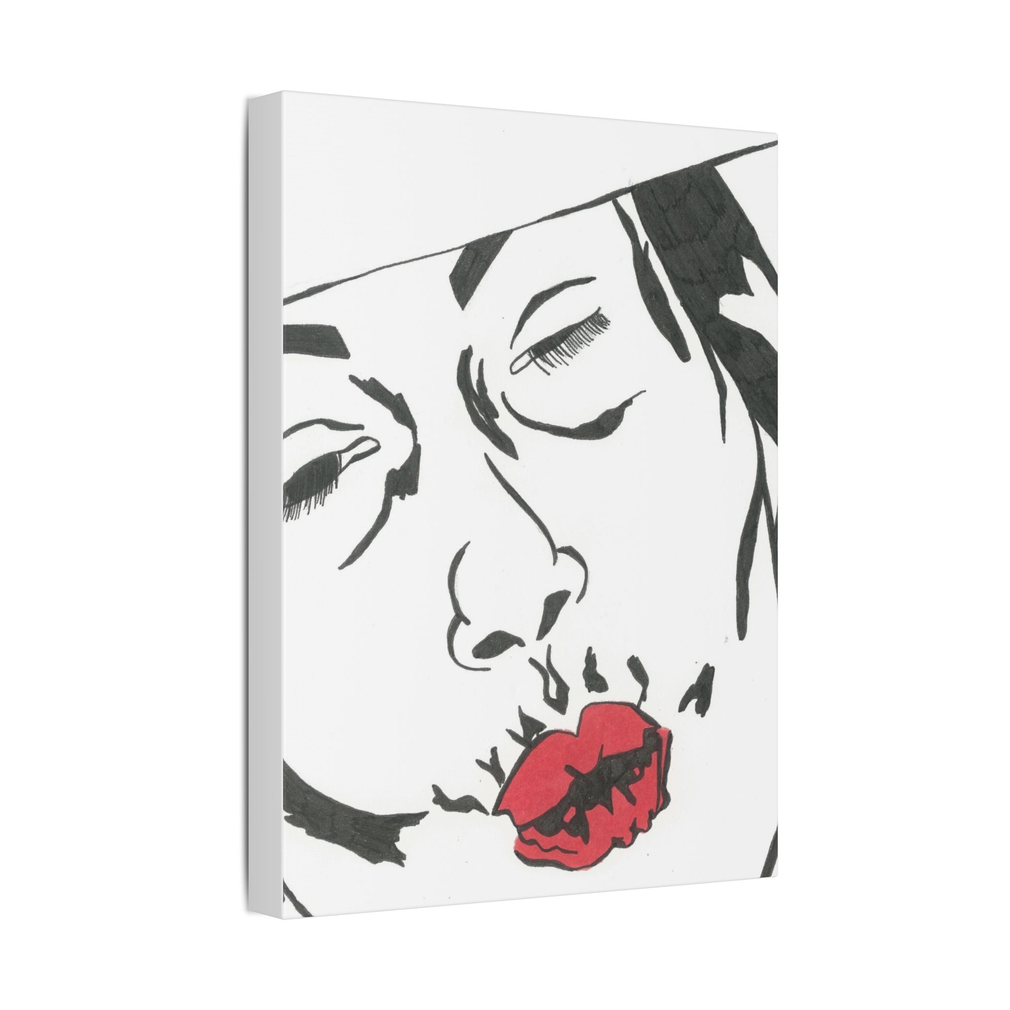 Artistic Lips Canvas Wall Art, Modern Decor, Unique Gift, Home Gallery, Boho Interior, Statement Piece