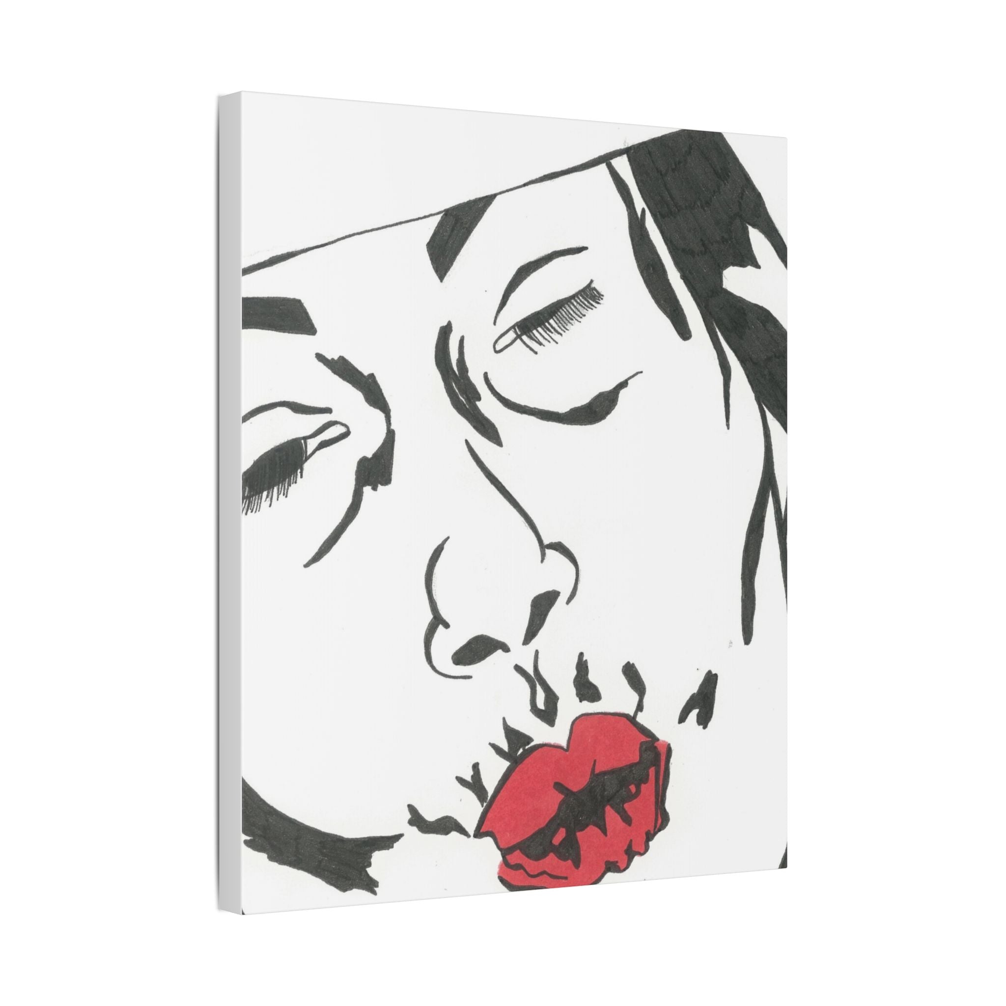 Artistic Lips Canvas Wall Art, Modern Decor, Unique Gift, Home Gallery, Boho Interior, Statement Piece