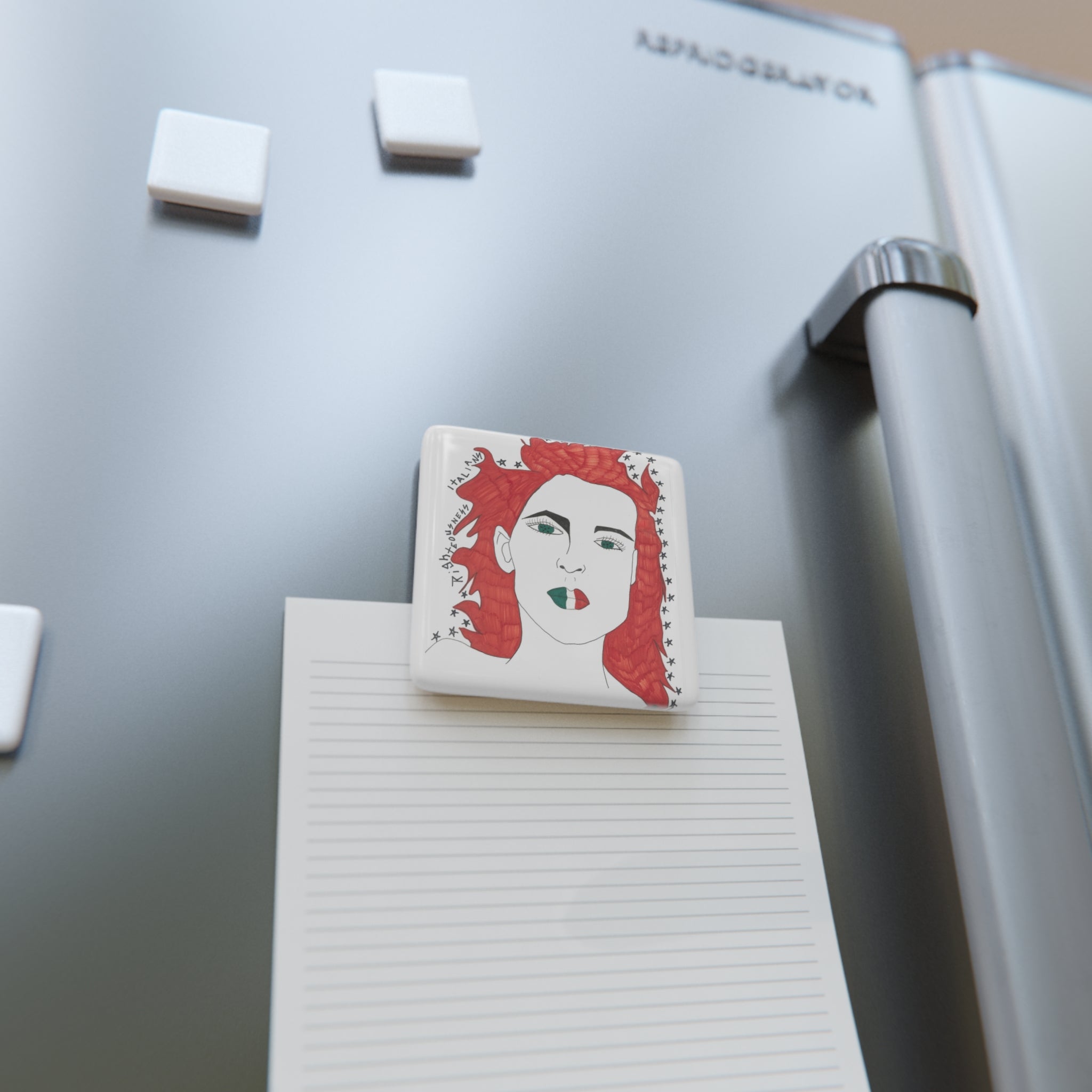 Artistic Porcelain Magnet - Mexican Heritage, Unique Home Decor, Gifts for Her, Kitchen Decoration, Artistic Refrigerator Magnet