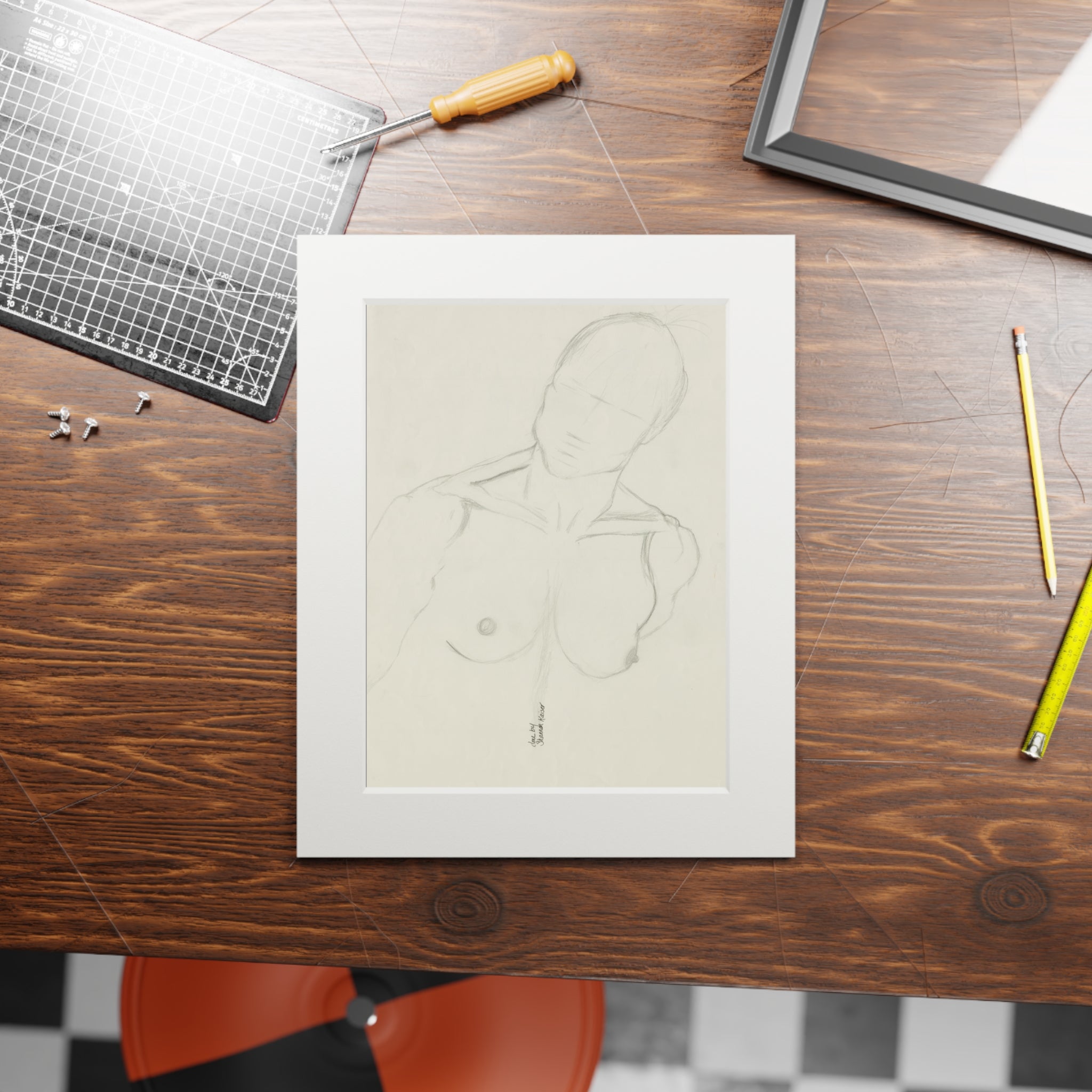 Elegant Fine Art Prints with Passepartout Frame for Home Decor, Gallery Art, Minimalist Wall Art, Gift for Art Lovers, Artistic Home Accents