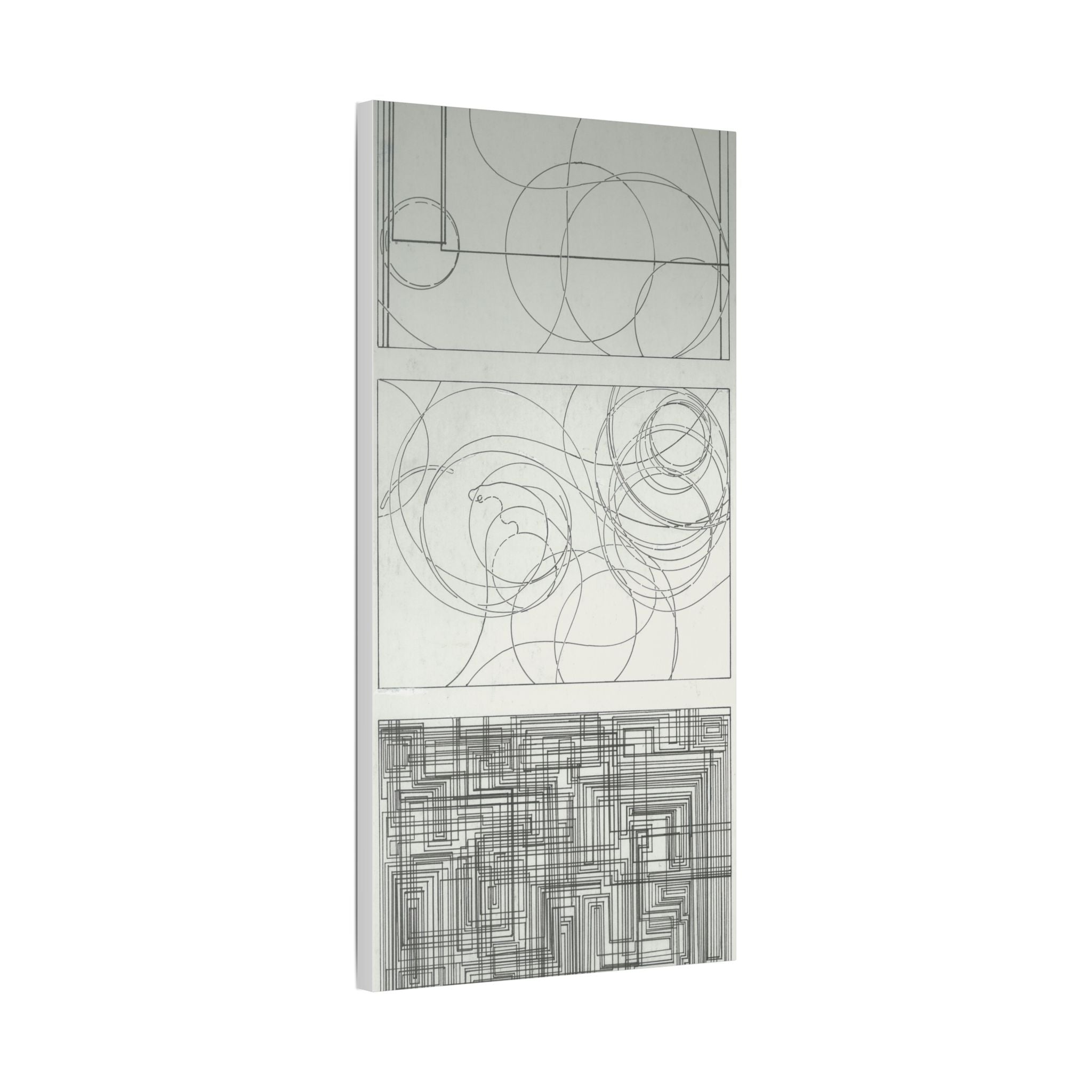 Abstract Line Art Stretched Canvas Wall Decor, Modern Home Art, Minimalist Canvas Print, Geometric Wall Art, Gift for Art Lovers