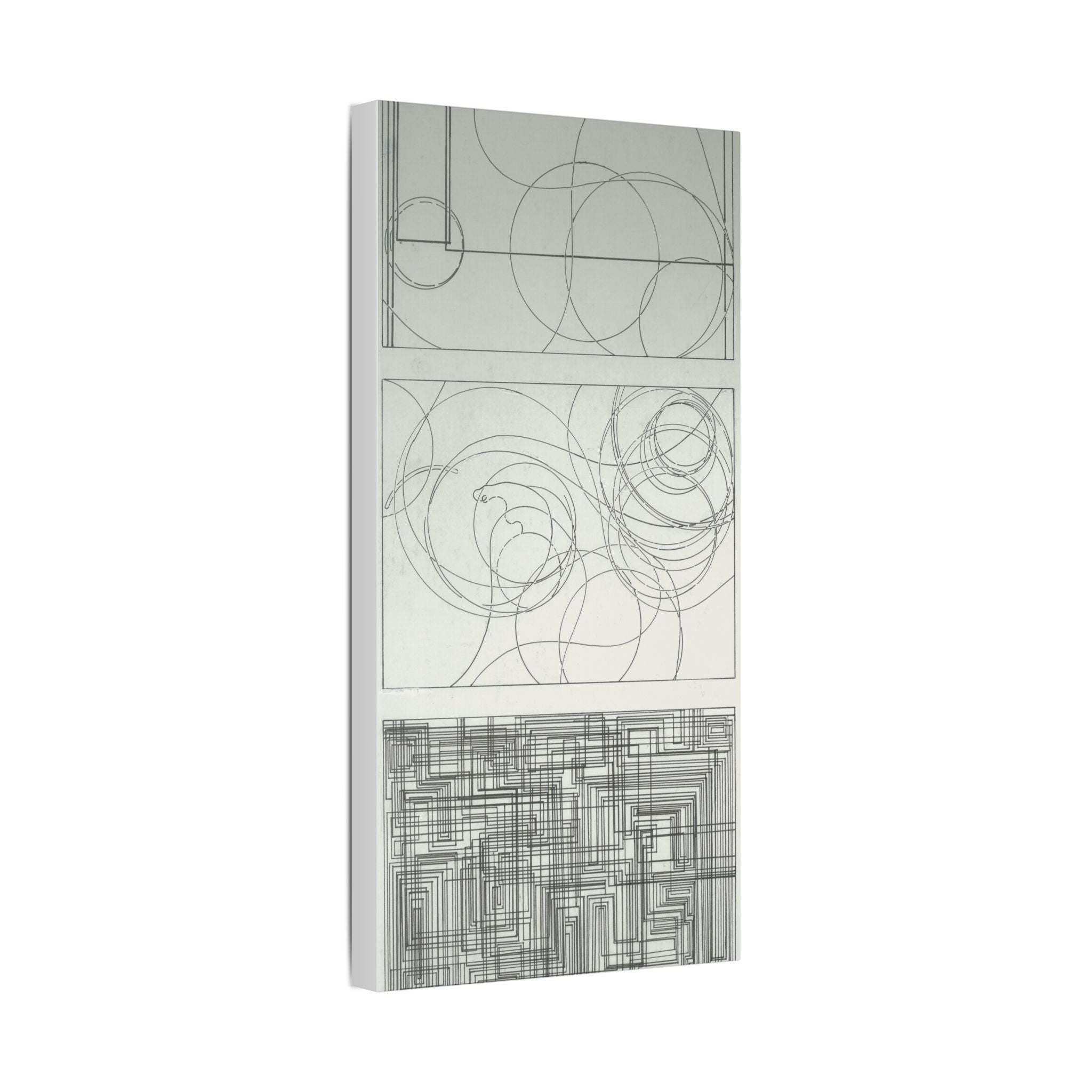 Abstract Line Art Stretched Canvas Wall Decor, Modern Home Art, Minimalist Canvas Print, Geometric Wall Art, Gift for Art Lovers