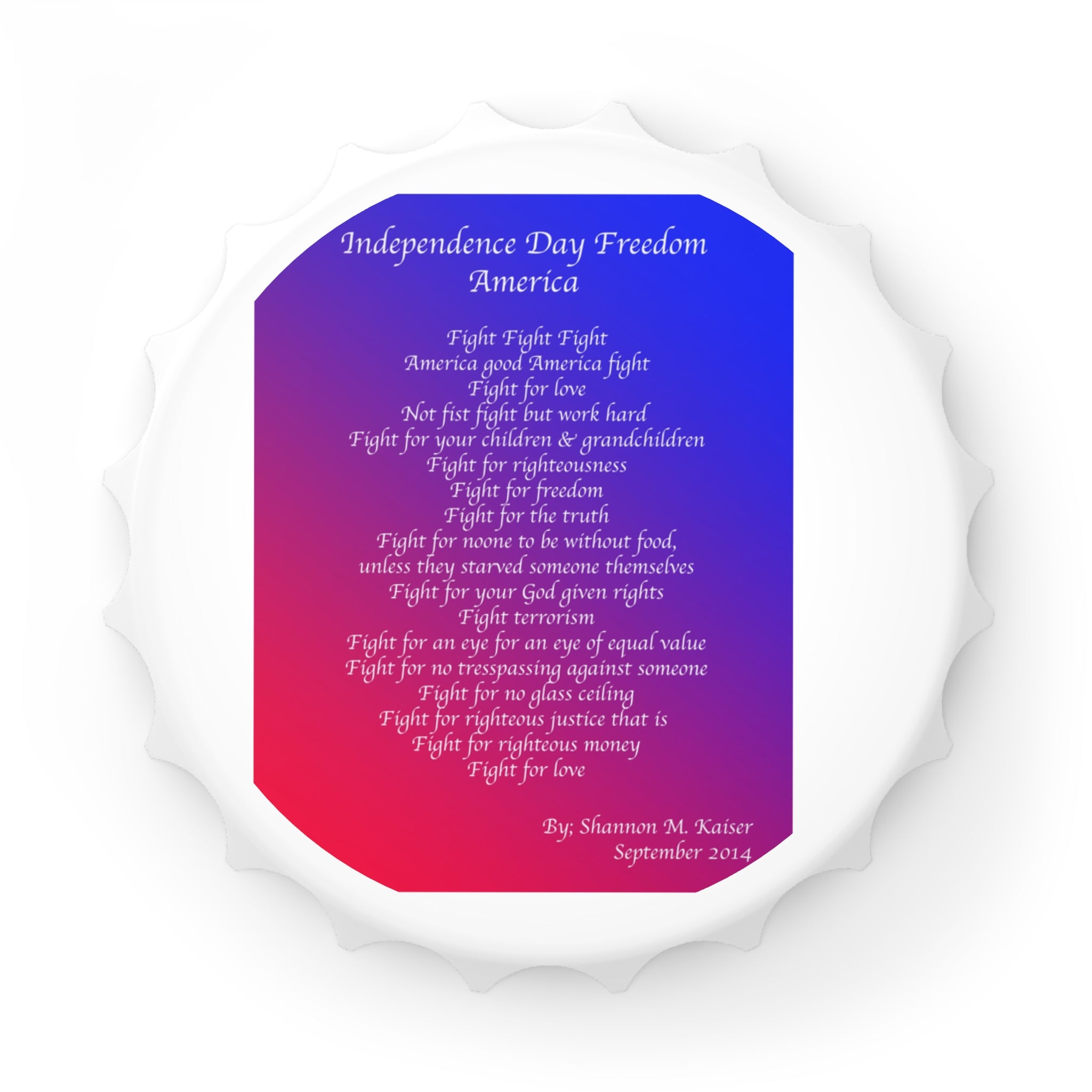 Patriotic Bottle Opener - Independence Day Gift, BBQ Essential, Beer Lover Tool, Fourth of July Decor, Unique Party Favor