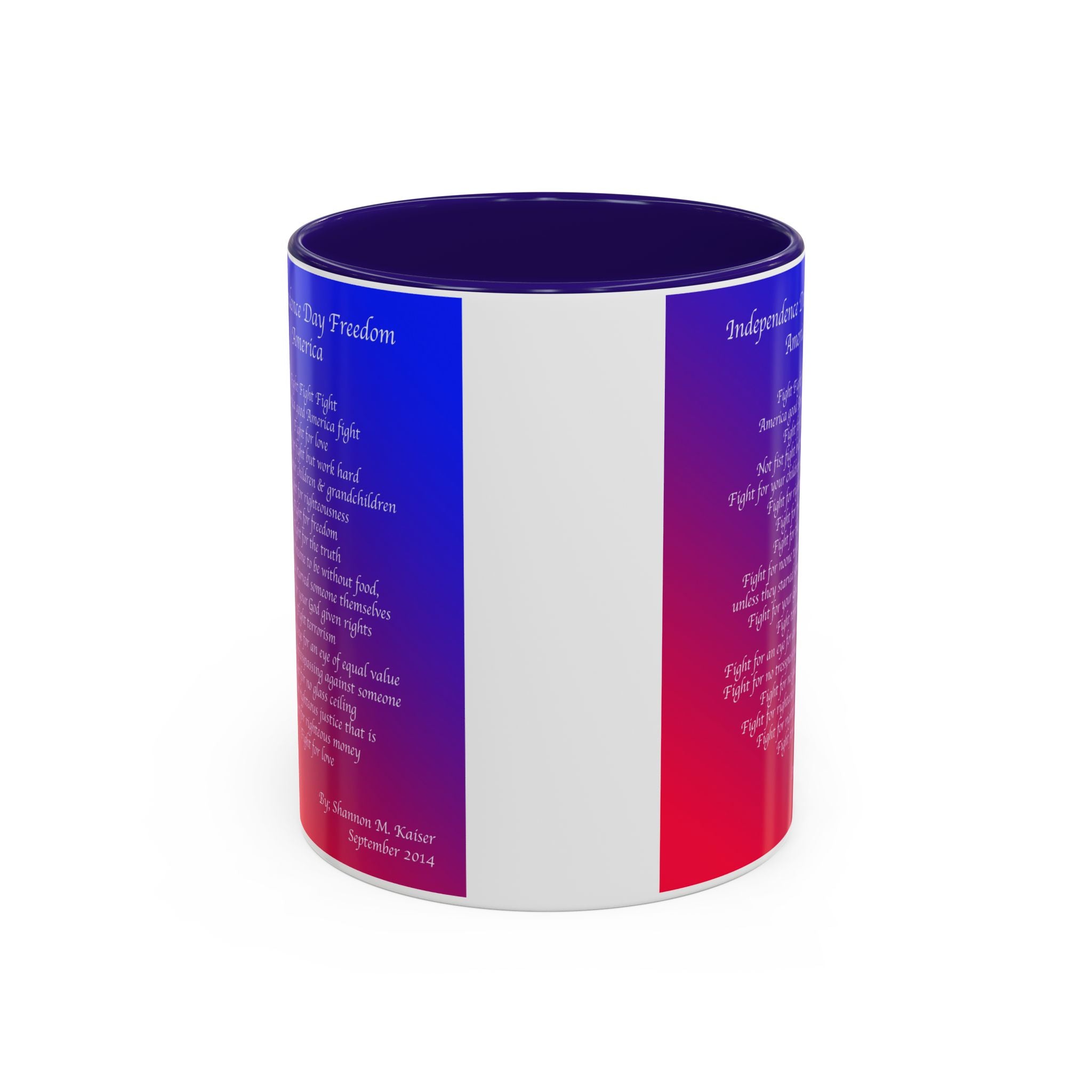 Colorful Independence Day Mug, Patriotic Coffee Cup, Freedom Quote Gift, 4th of July Decor, Inspirational Drinkware