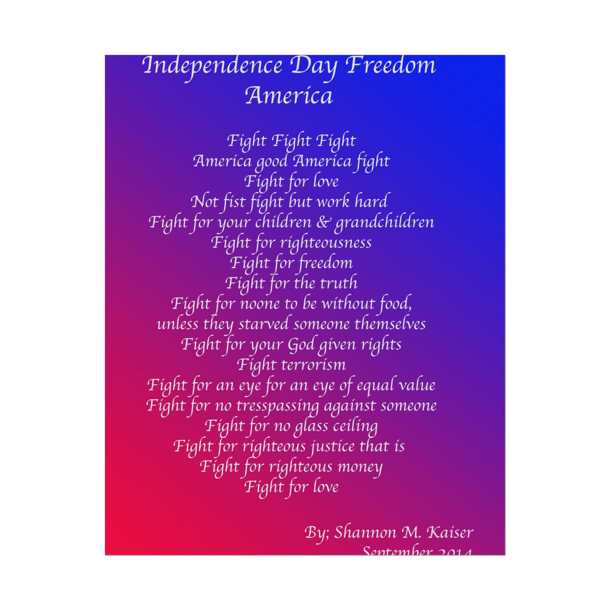 Patriotic Freedom Poster, Independence Day Decor, Inspirational Wall Art, Americana Home Decor, Motivational Gift for National Holidays