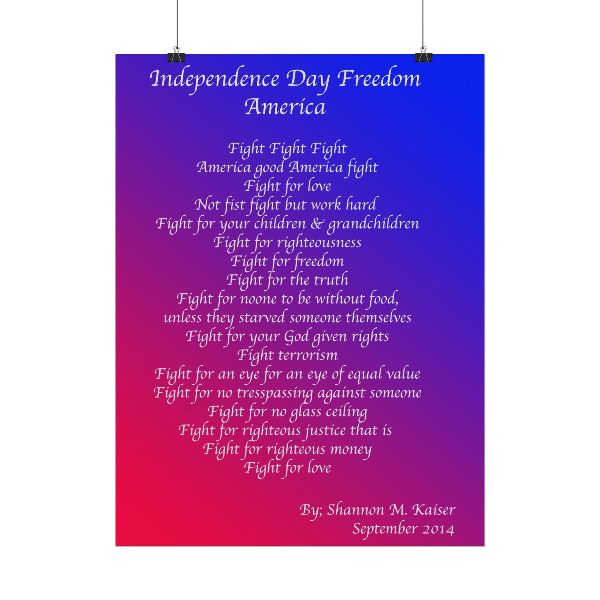 Patriotic Freedom Poster, Independence Day Decor, Inspirational Wall Art, Americana Home Decor, Motivational Gift for National Holidays
